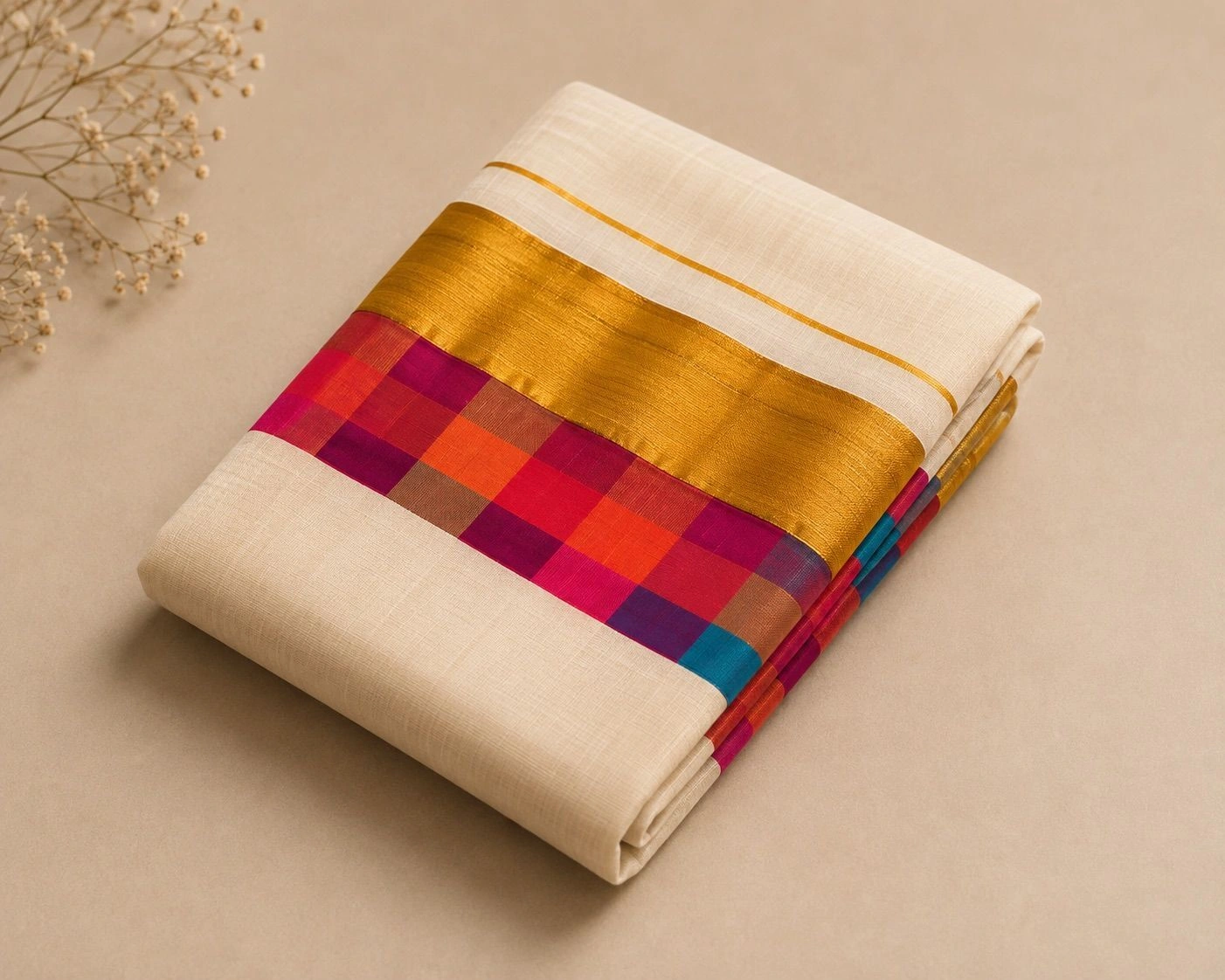 Trending Madras Checks Cotton Saree 3