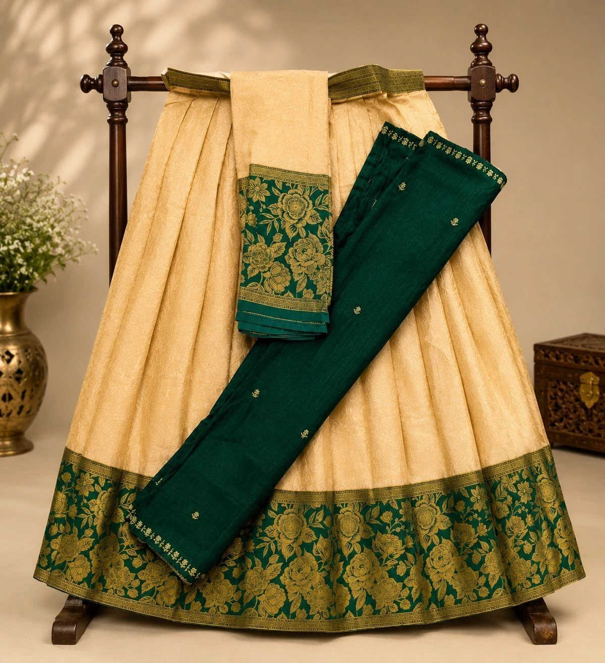 Floral Design Dhavani Set 8