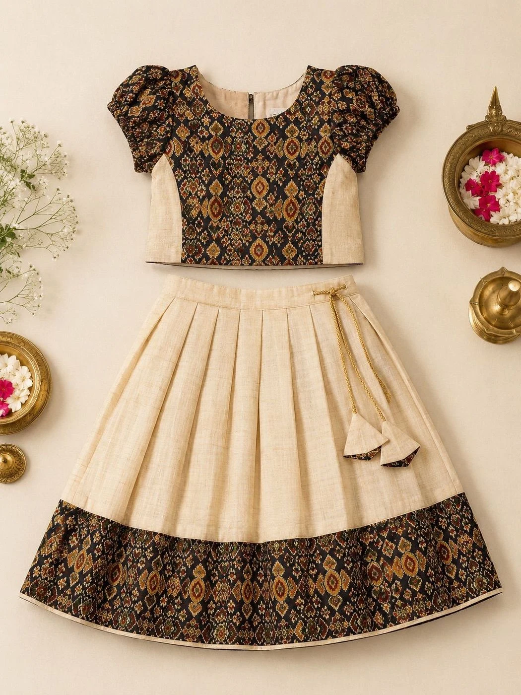Kids Pattu Pavada Set 1