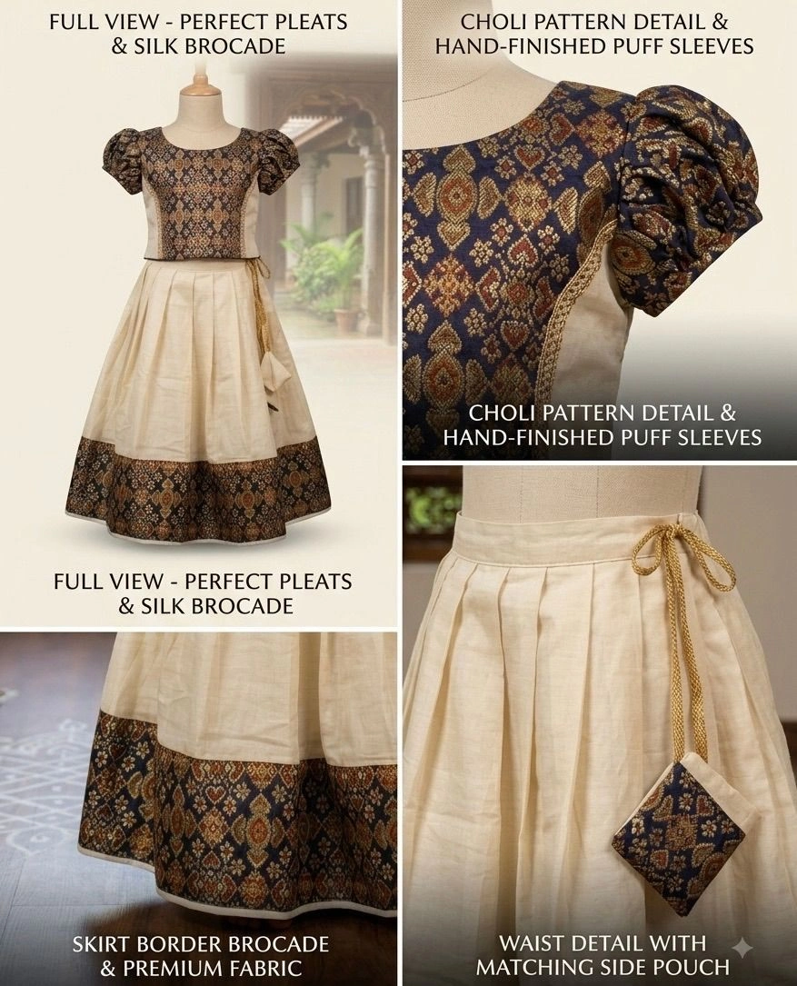 Kids Pattu Pavada Set 3