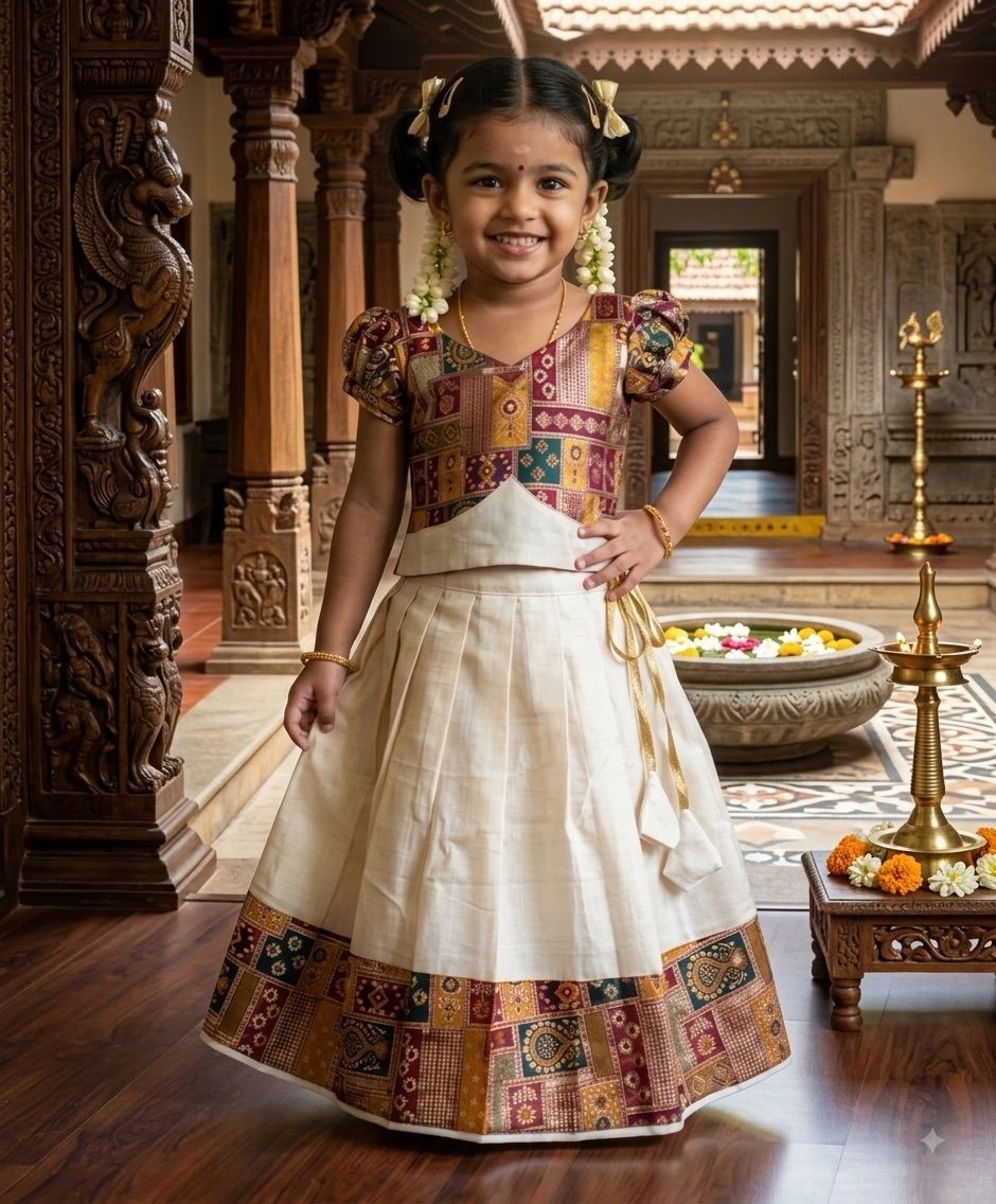 Kids Pattu Pavada Set 2