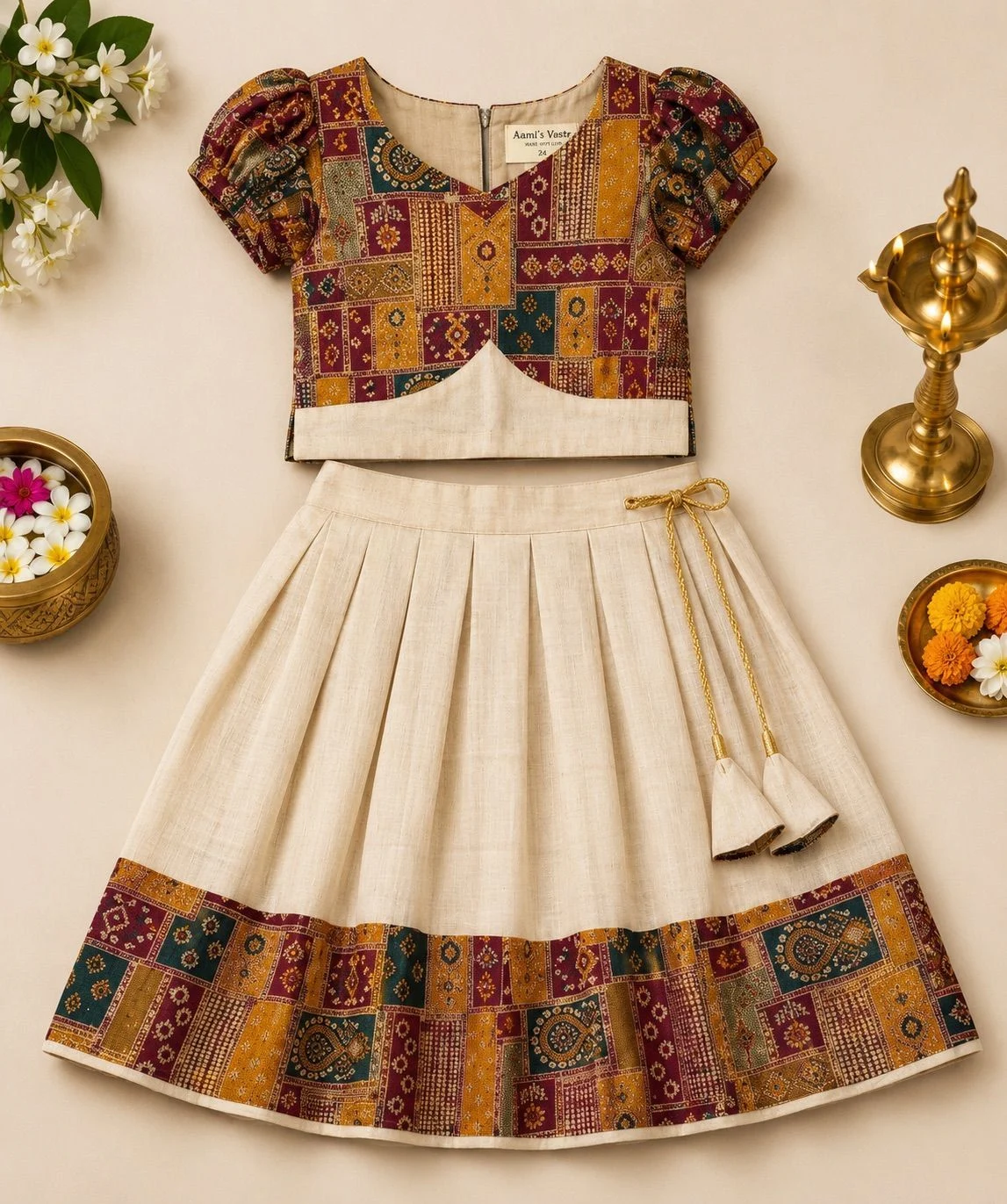 Kids Pattu Pavada Set 1