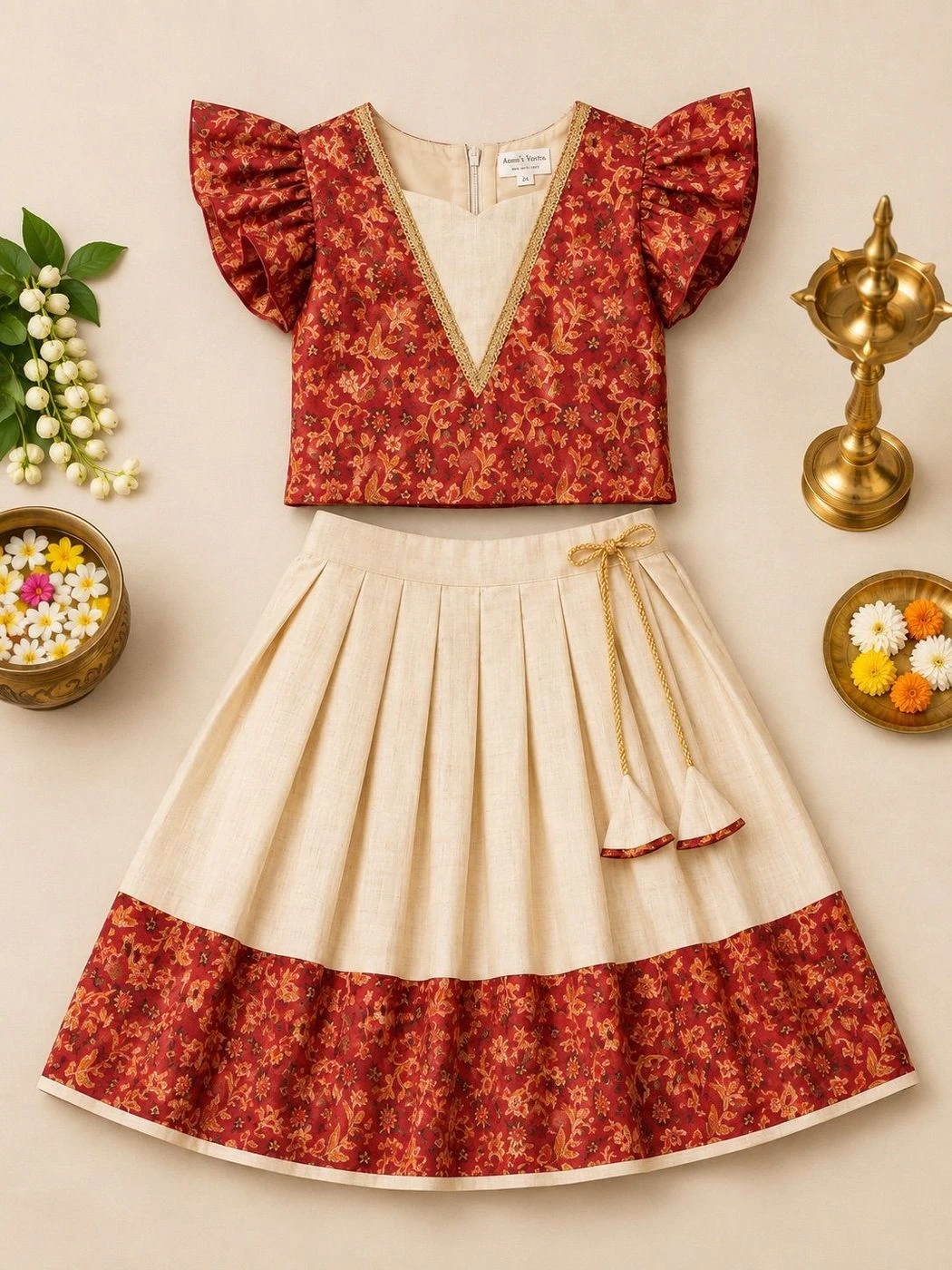 Kids Pattu Pavada Set 1