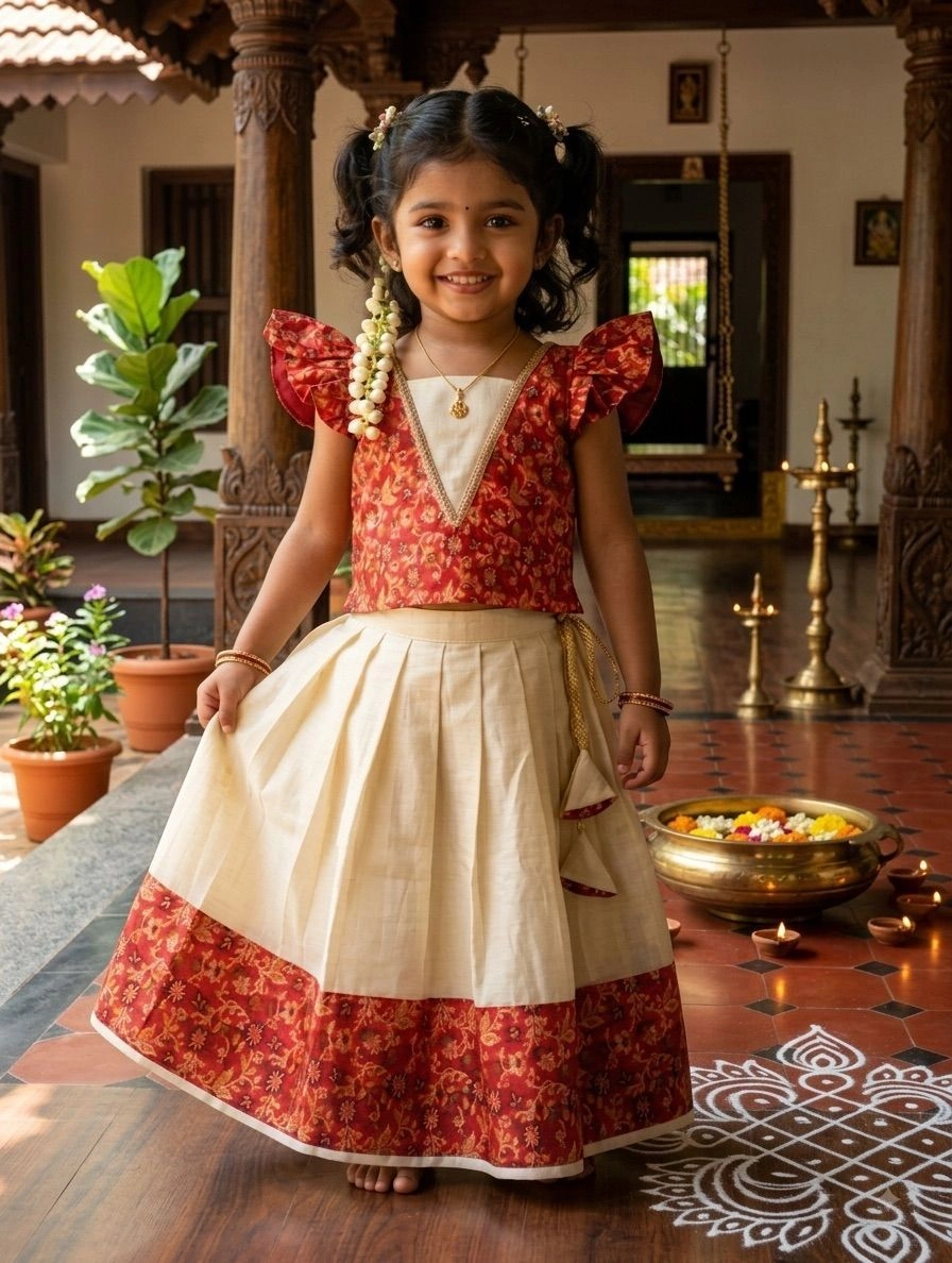 Kids Pattu Pavada Set 2