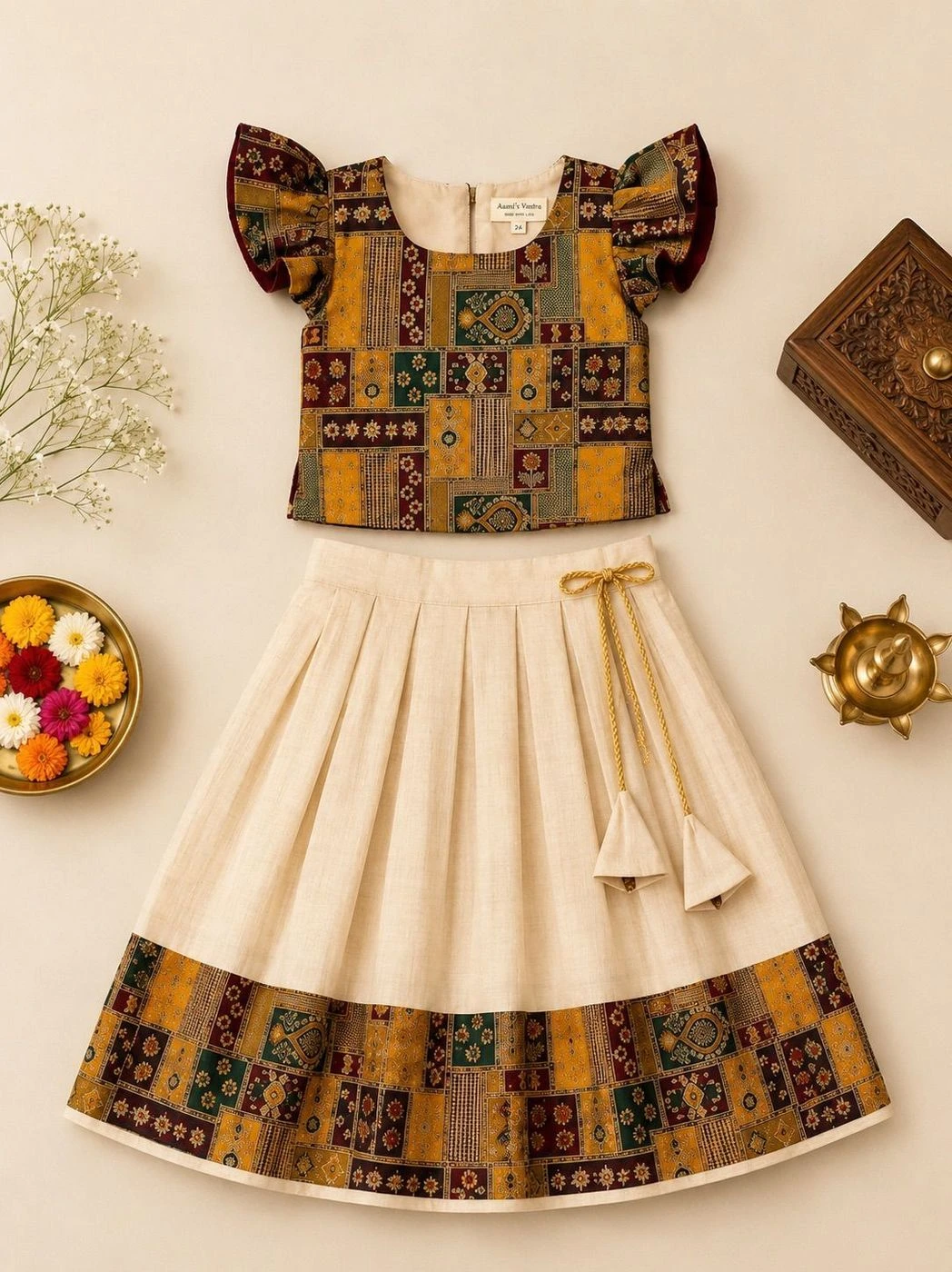 Kids Pattu Pavada Set 1