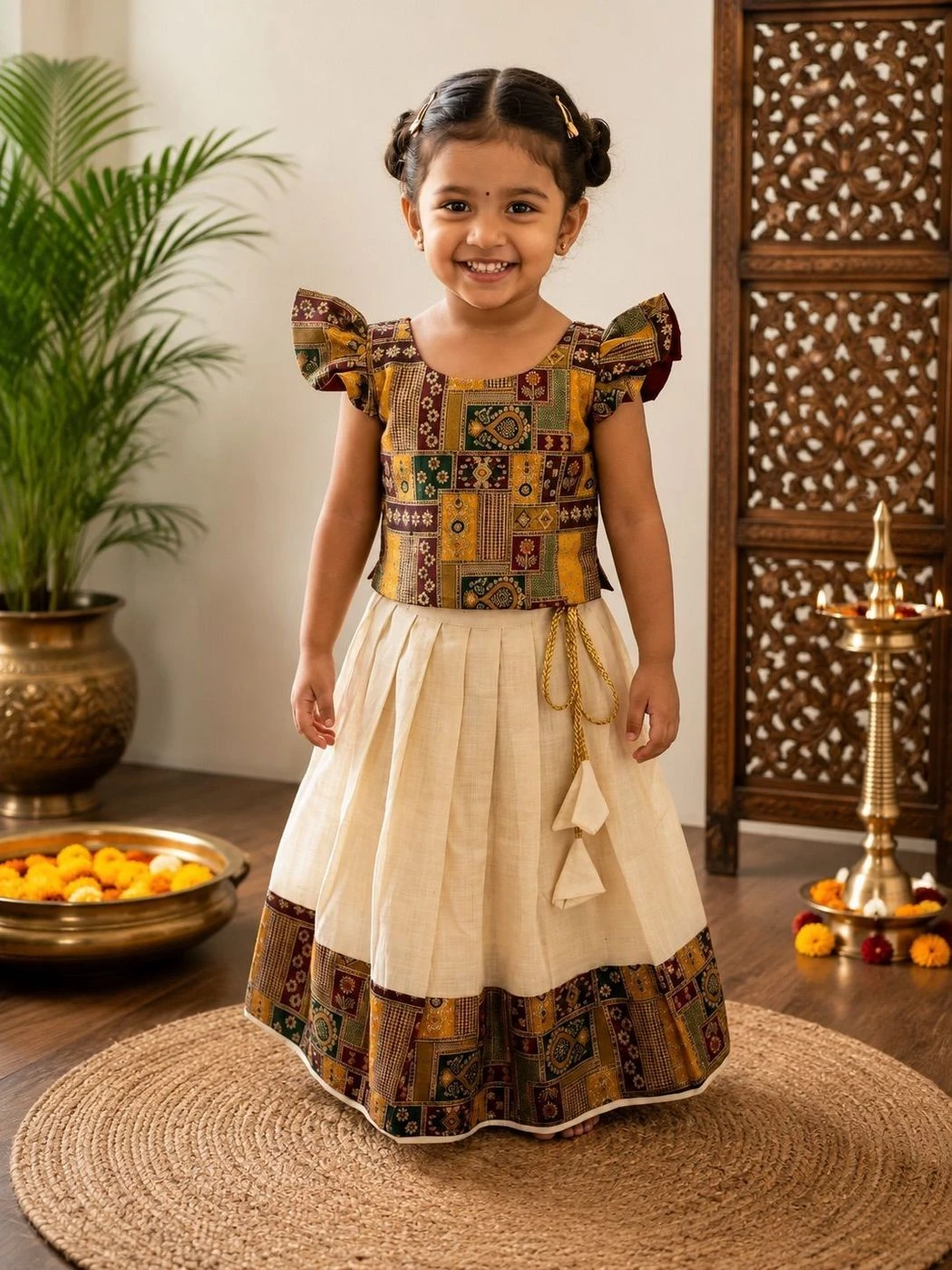 Kids Pattu Pavada Set 2