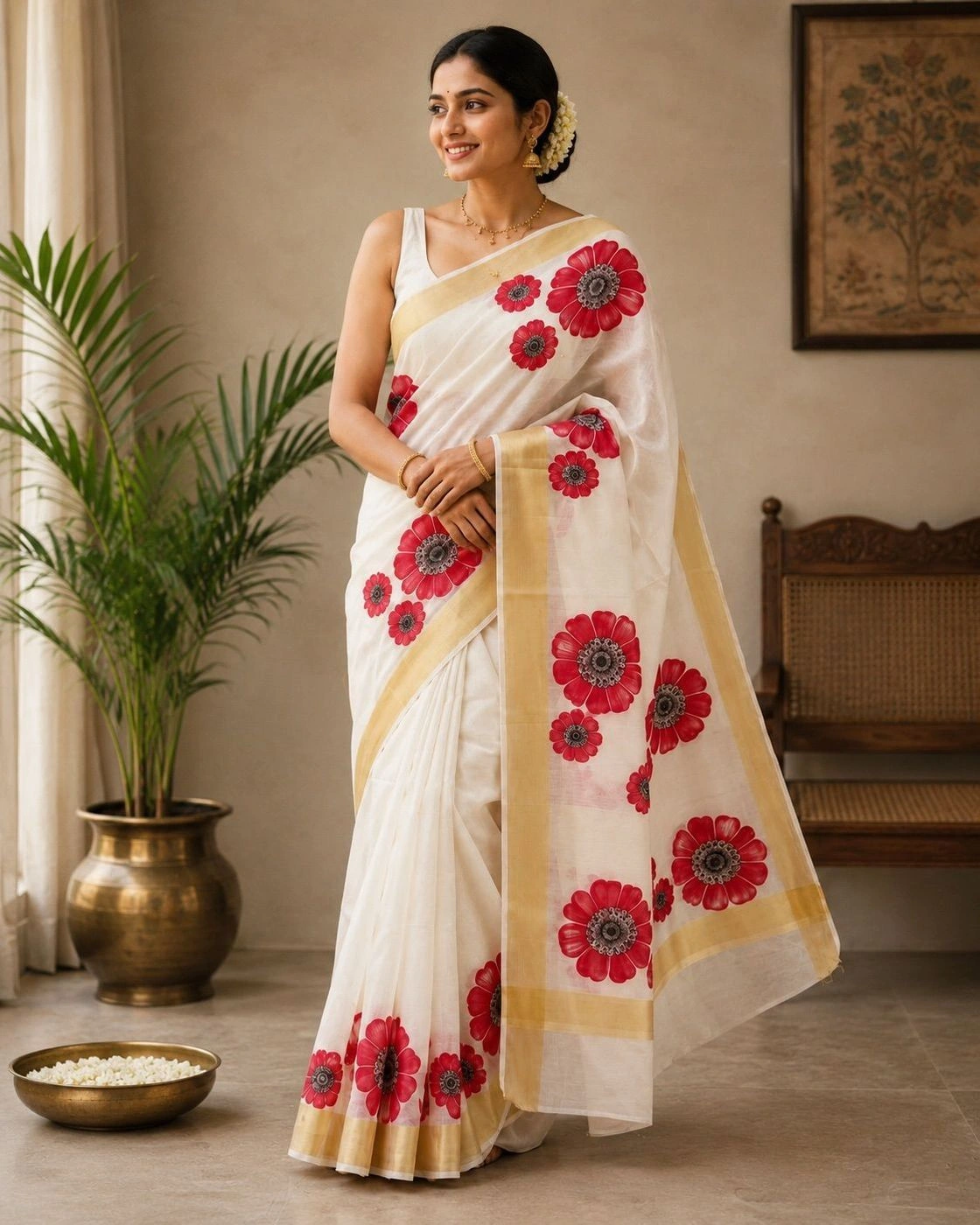 Trending Floral Set Saree 1