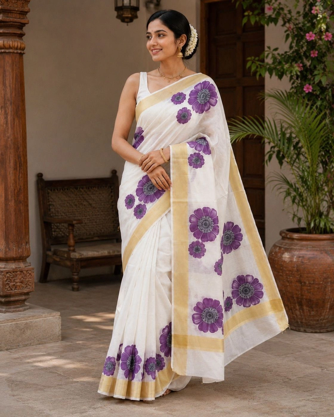 Trending Floral Set Saree 5