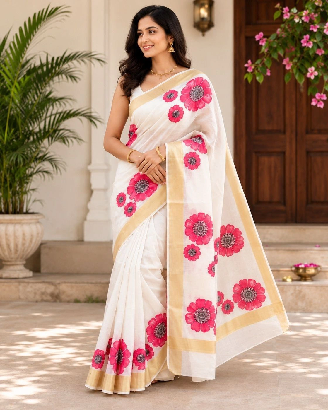Trending Floral Set Saree 7