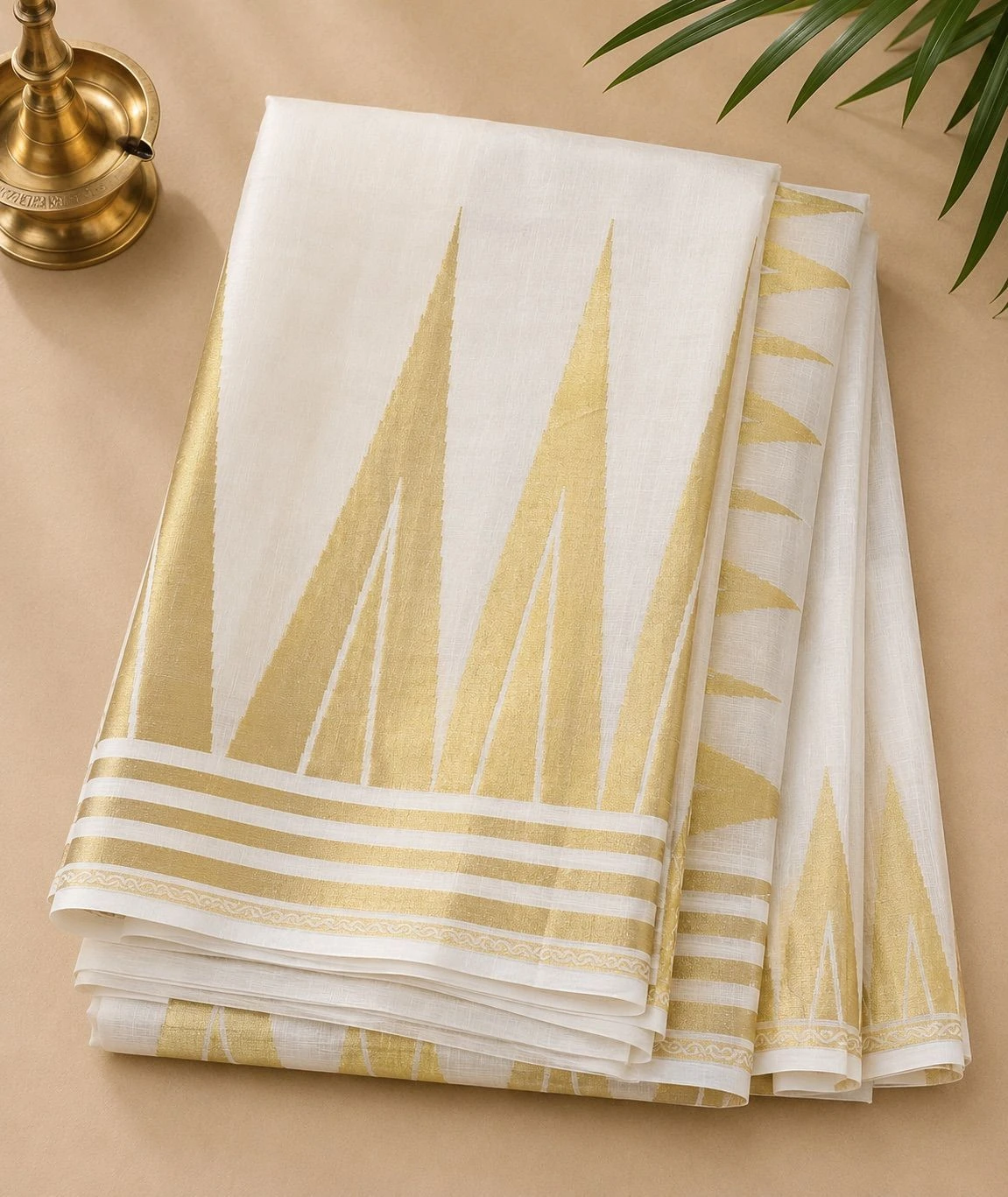 Cotton Big Temple Weave Saree 2