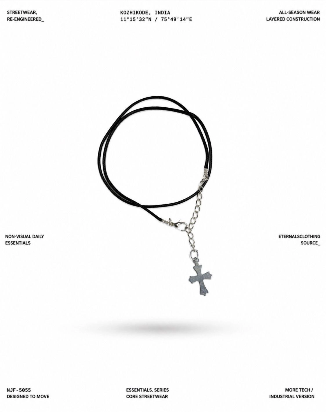 Noir Cross Bracelet