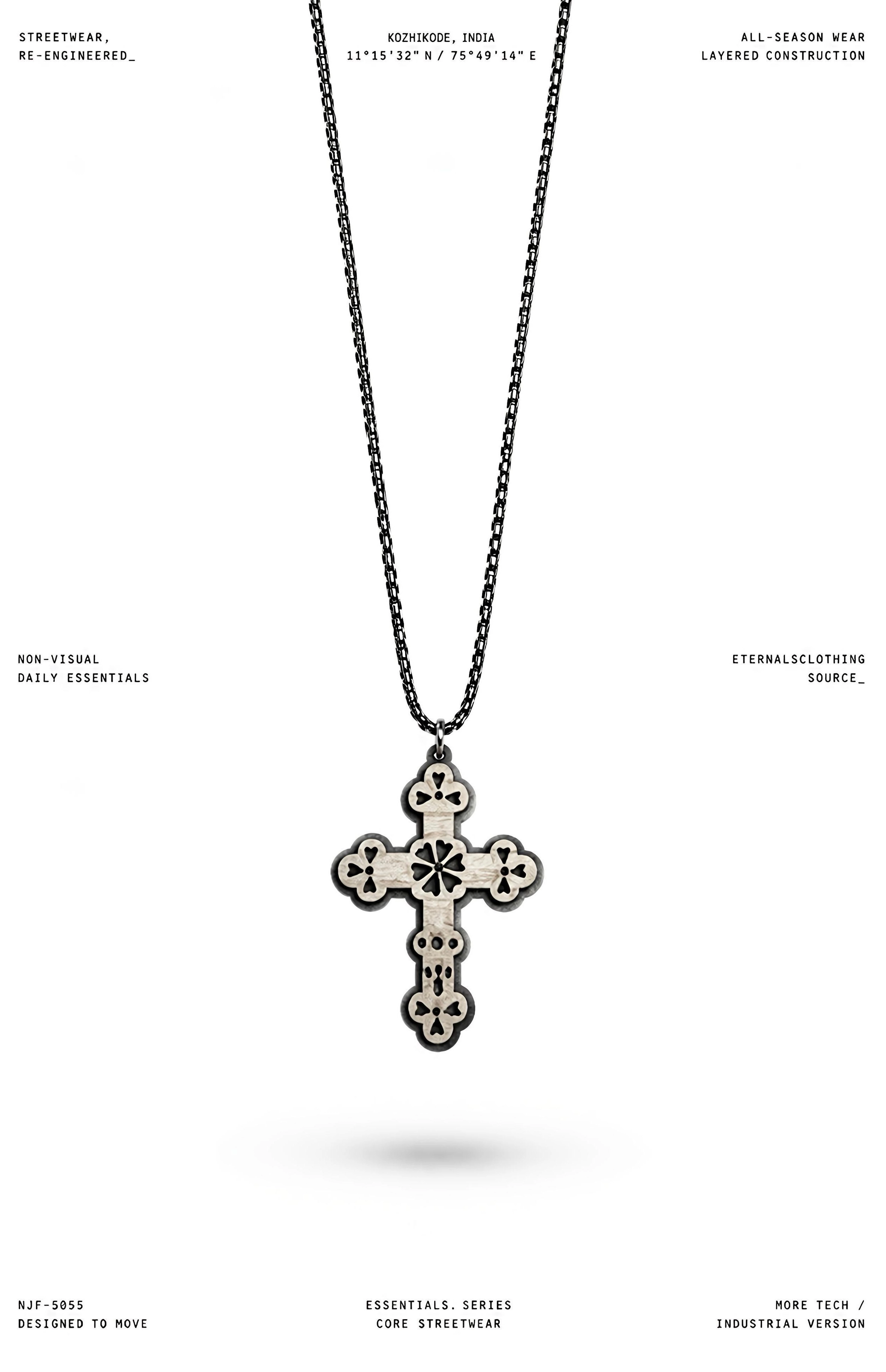 Cathedral Cross Pendant Necklace
