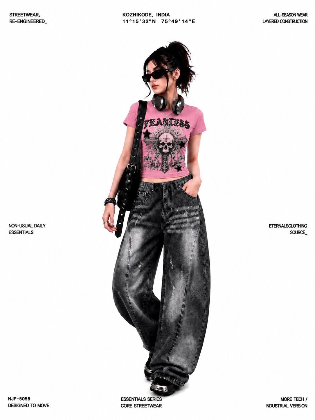 Gothic Skull Crop Top