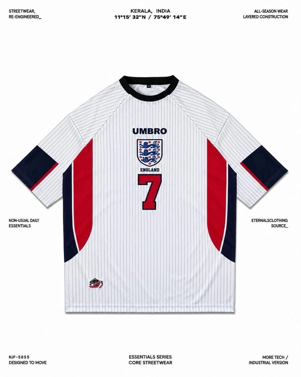 Retro England Jersey ( Beckham ) 1
