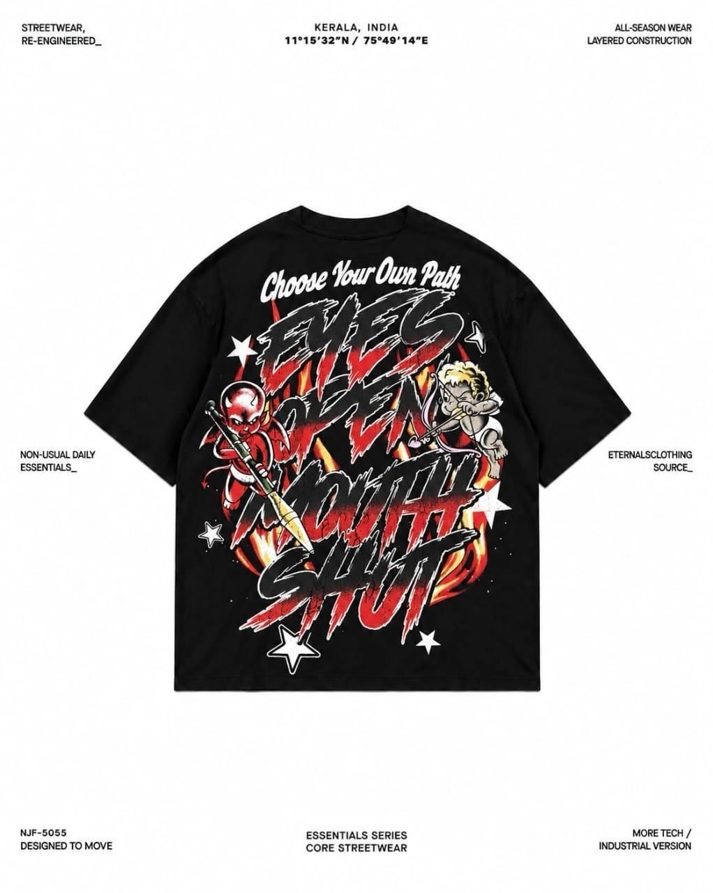 Midnight Cupid Tee ( Back Print )