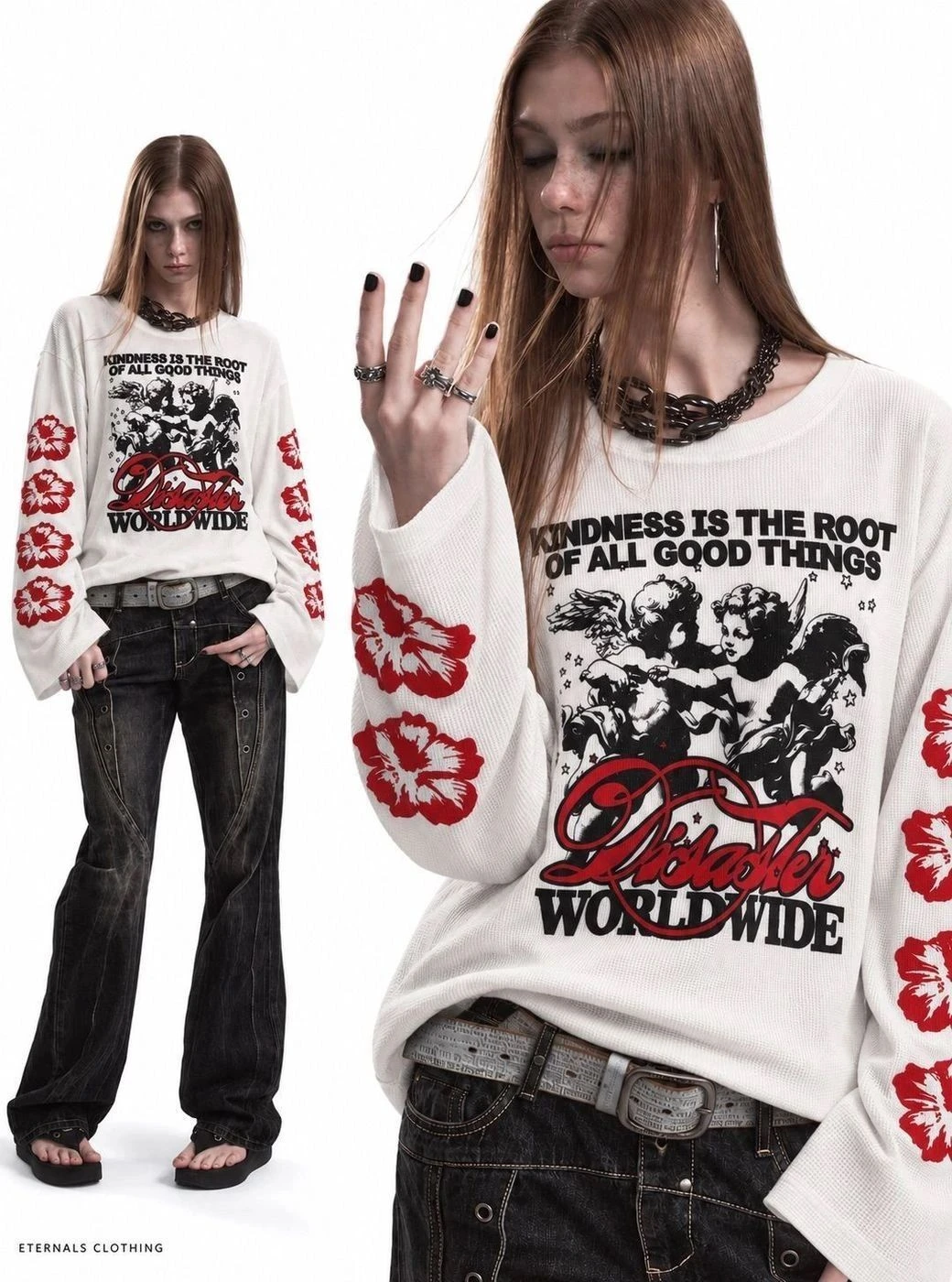 Riot Blossom Waffle Long Sleeve
