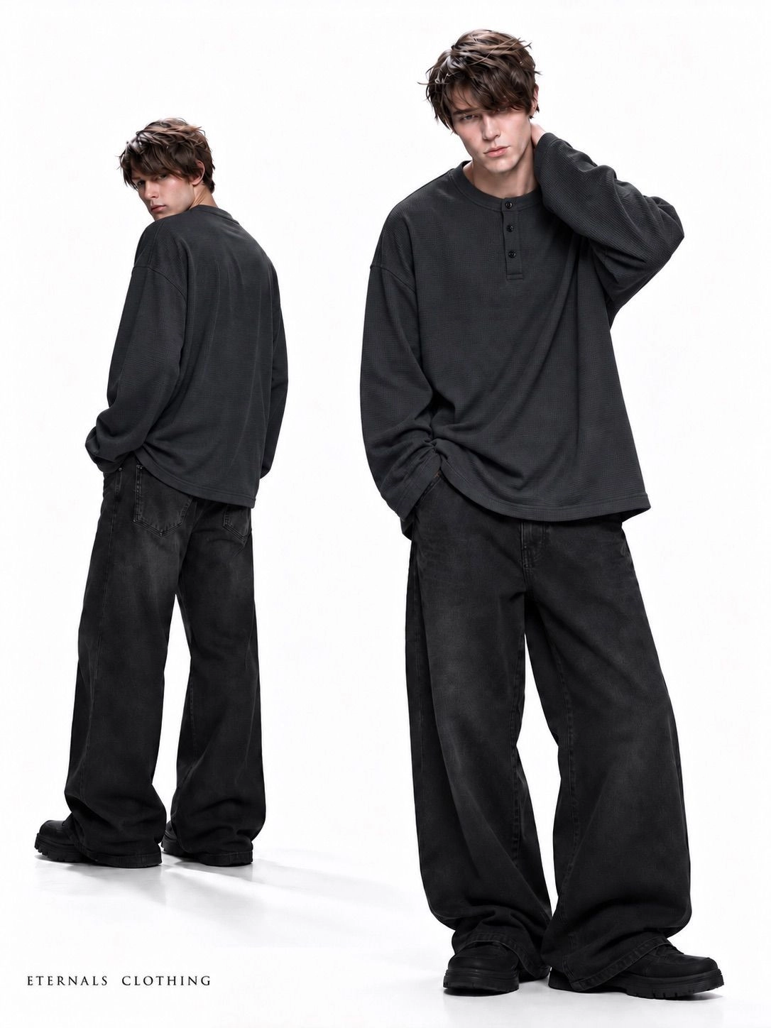 Henley ( Charcoal Grey )