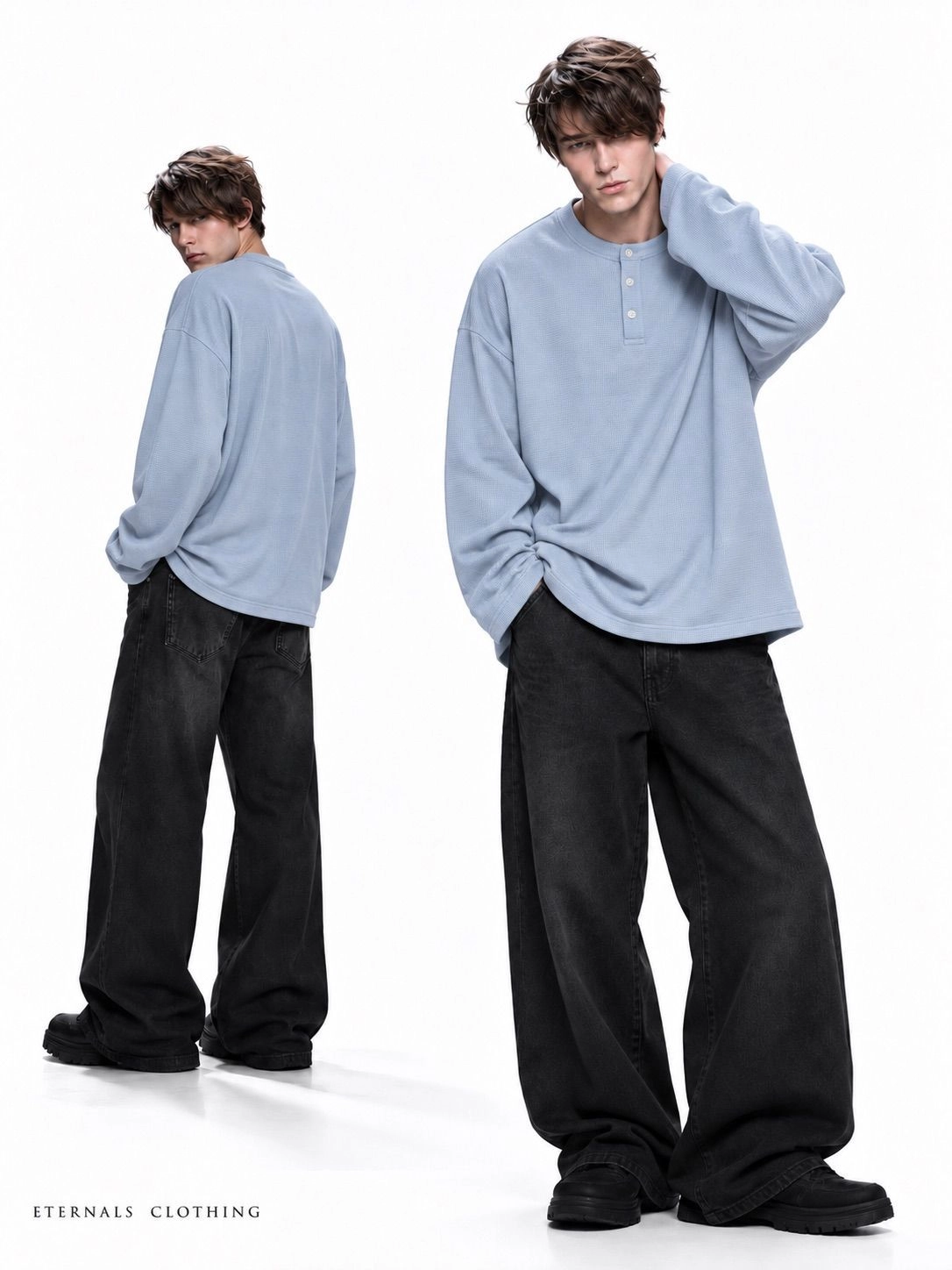 Henley ( Light Blue )