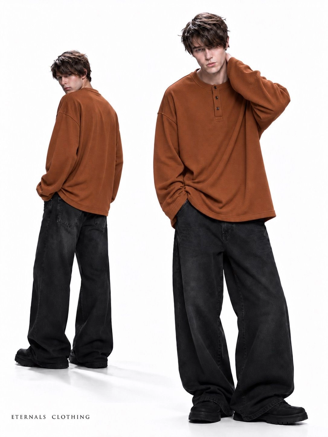 Henley ( Burnt Orange )