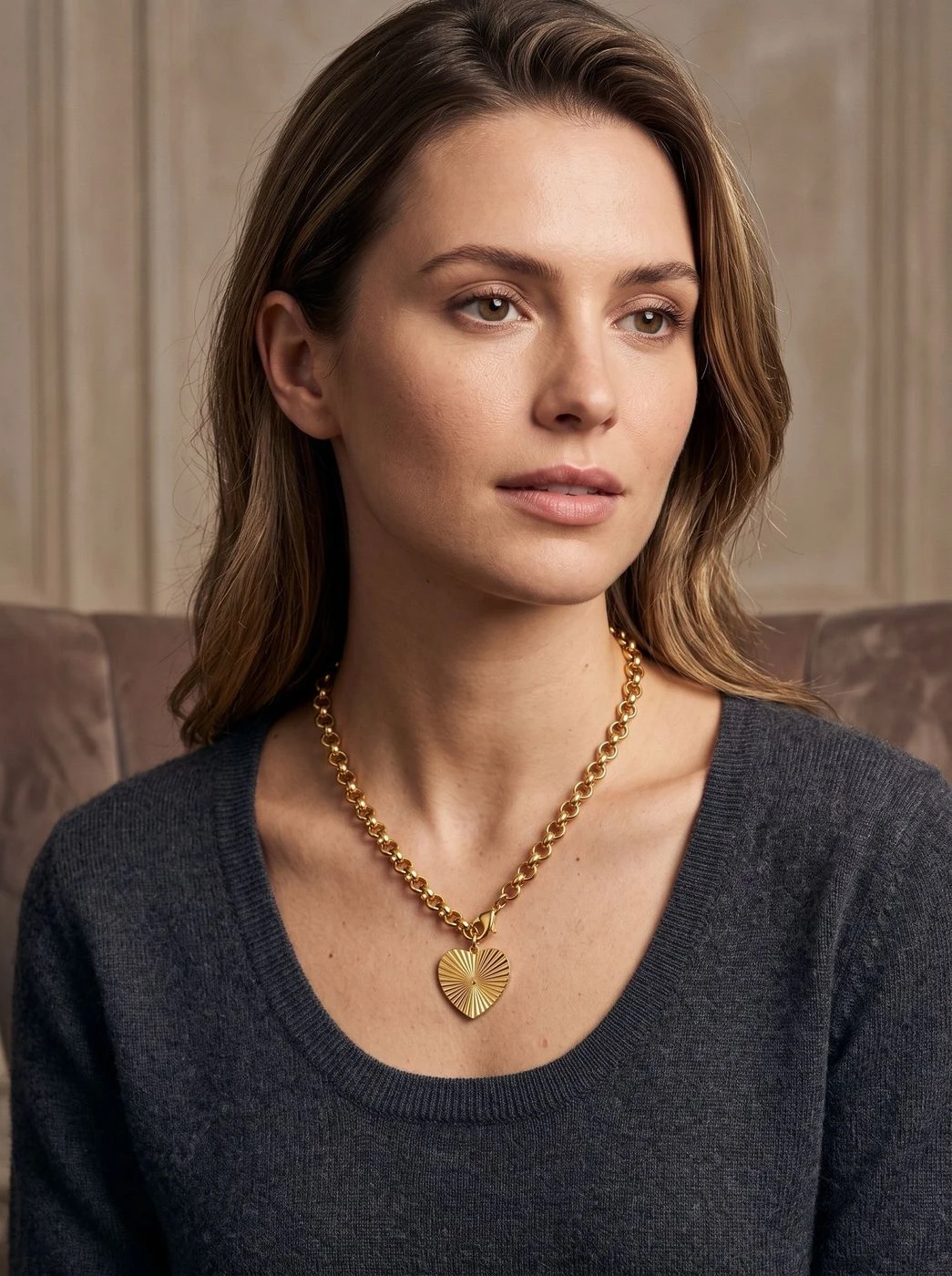 LA SOIE DE L'AMOUR HEART NECKLACE 2
