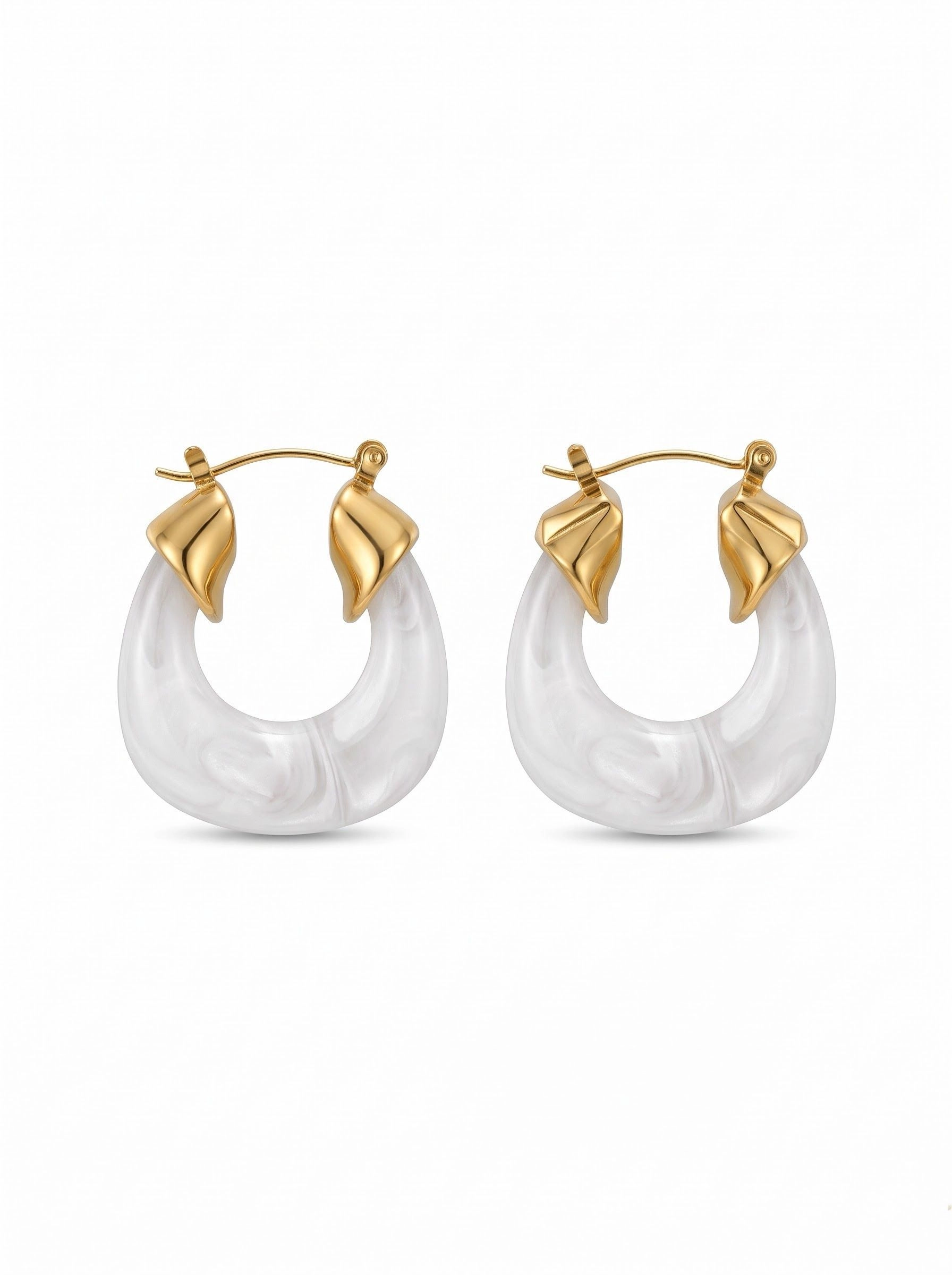 AURA BLANCHE HOOPS - WHITE 1