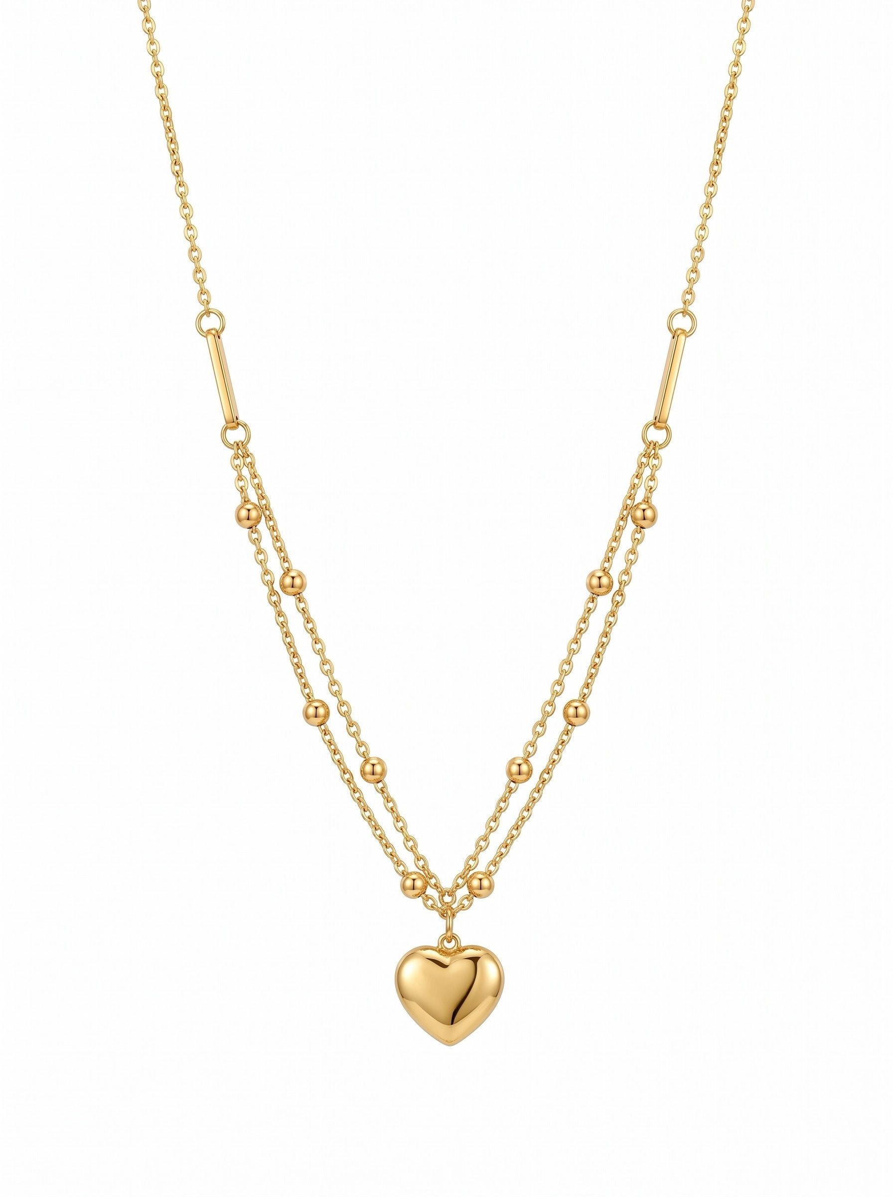 BEADED HEART LARIAT 1