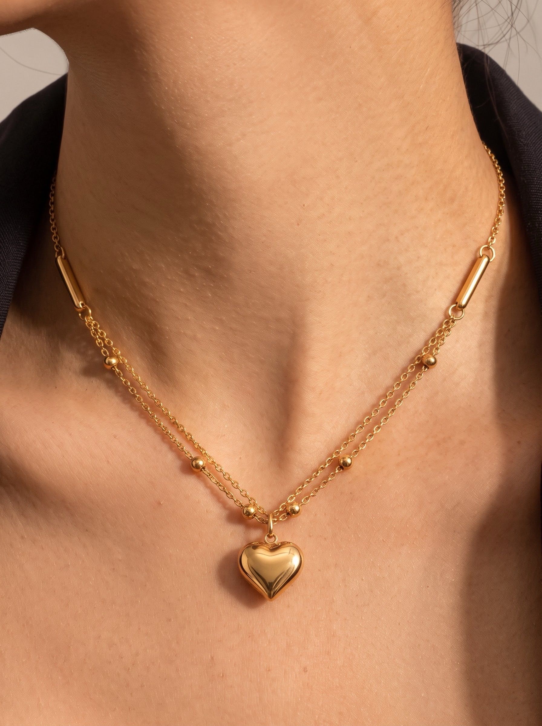 BEADED HEART LARIAT 2