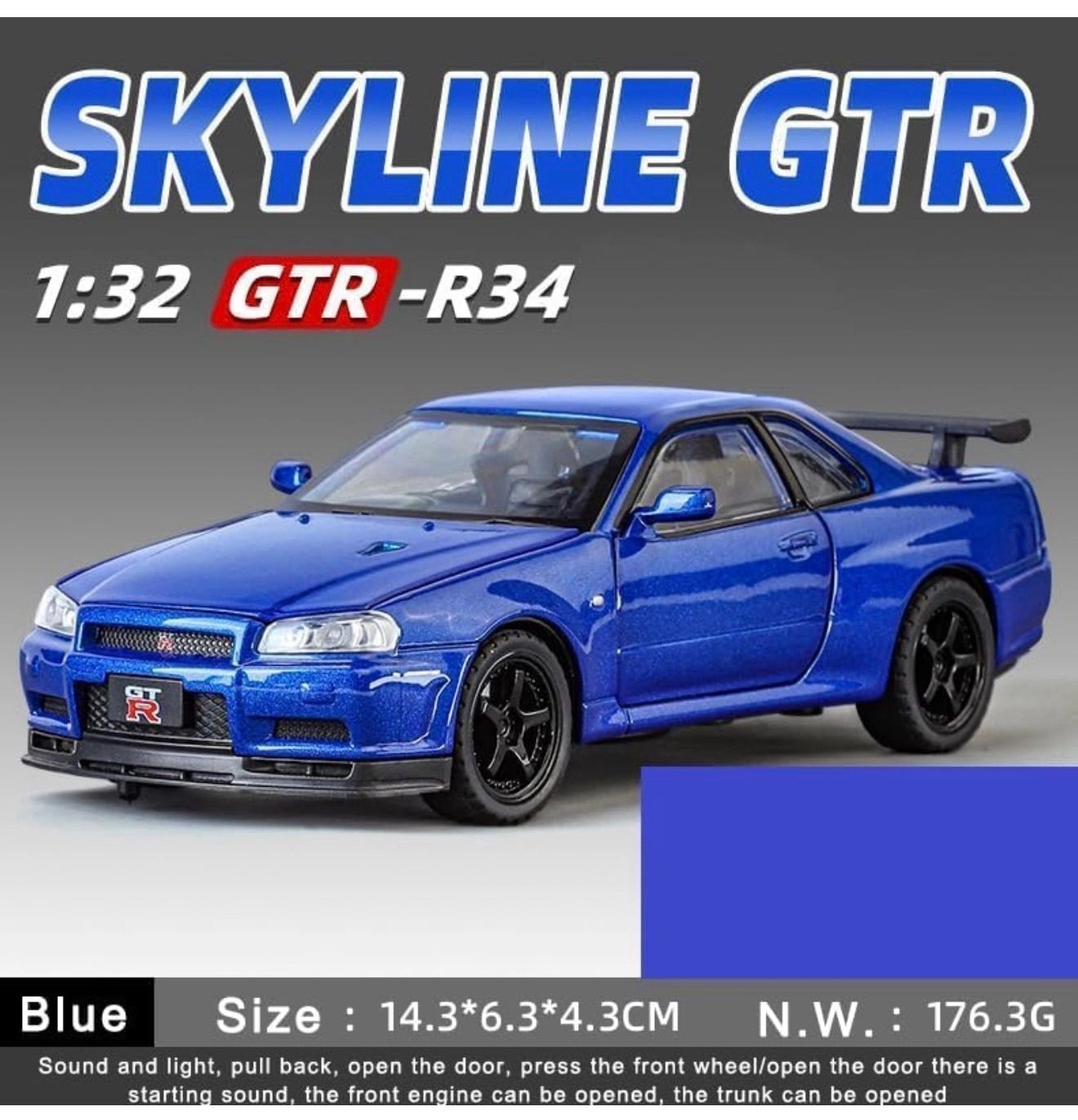 Nissan Skyline GTR - R34 Blue 3
