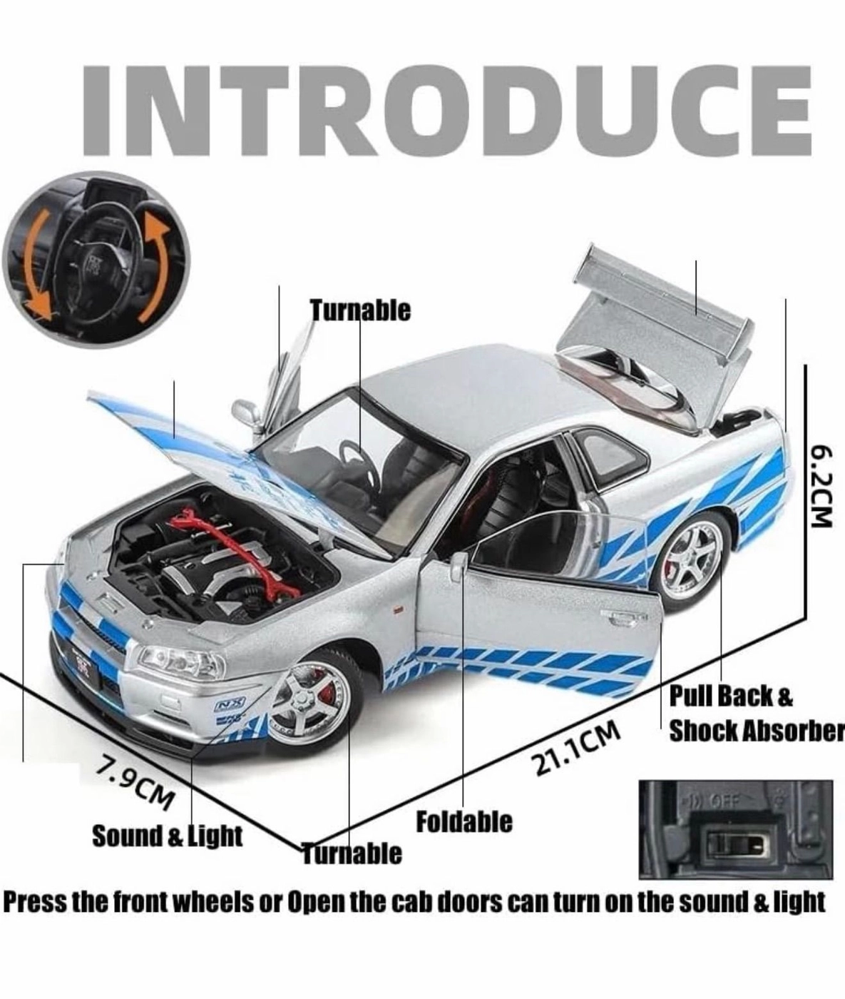 Nissan Skyline GTR R34 Paul Walker Edition - Silver 3