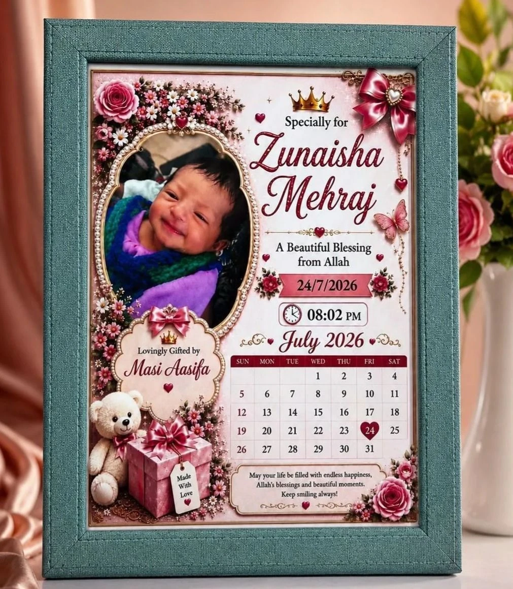 Personalized Baby Birth Frame