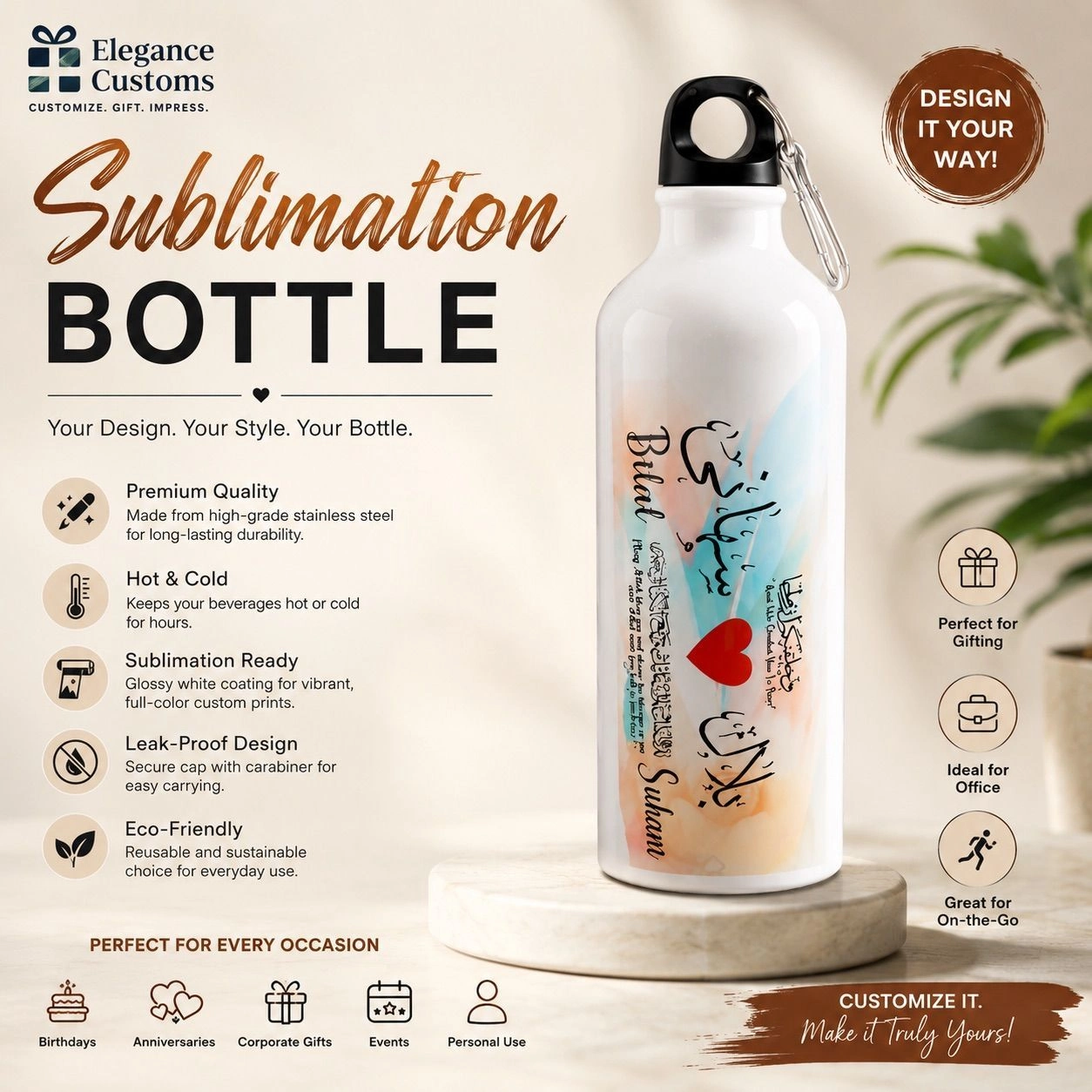 Custom Sublimation Bottle 2