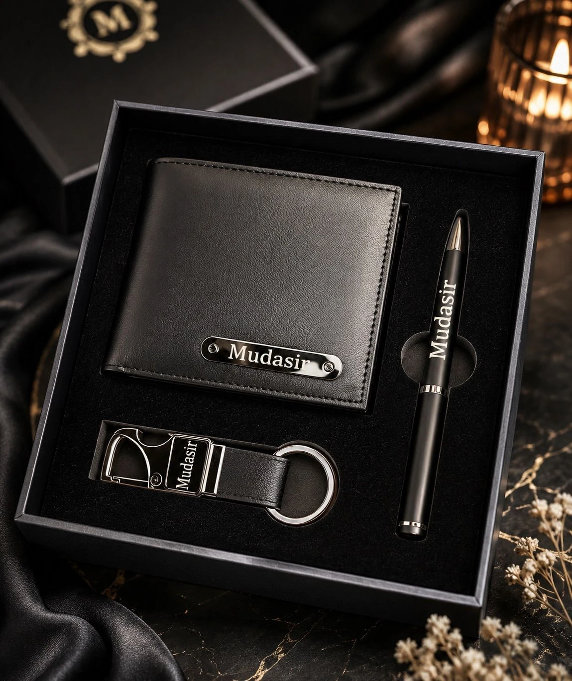 Personalized Gift Set – Wallet, Pen & Keychain 1
