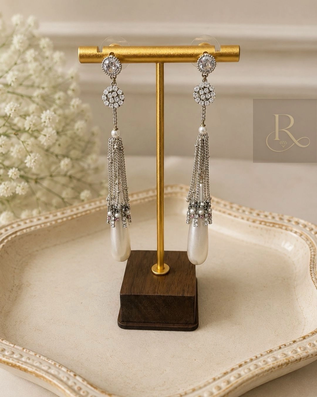 Ms.Ivory Tassels- Handmade Dangler Earrings 1