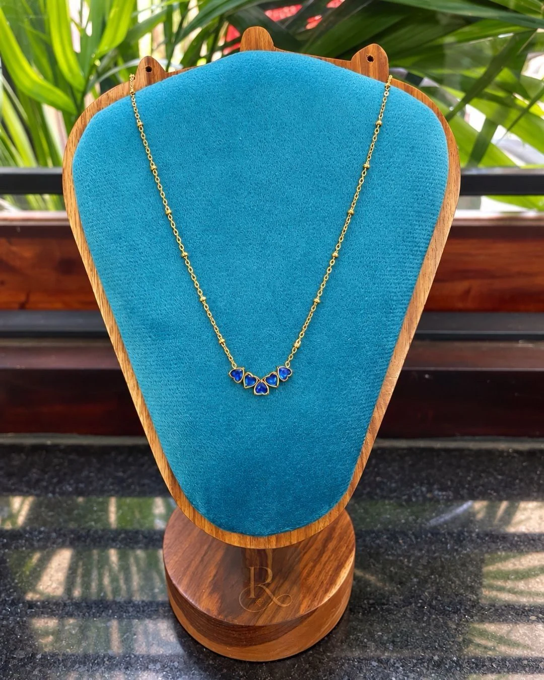 Sapphire Cascade- Anti-Tarnish 316L Stainless Steel Pendant Chain 1