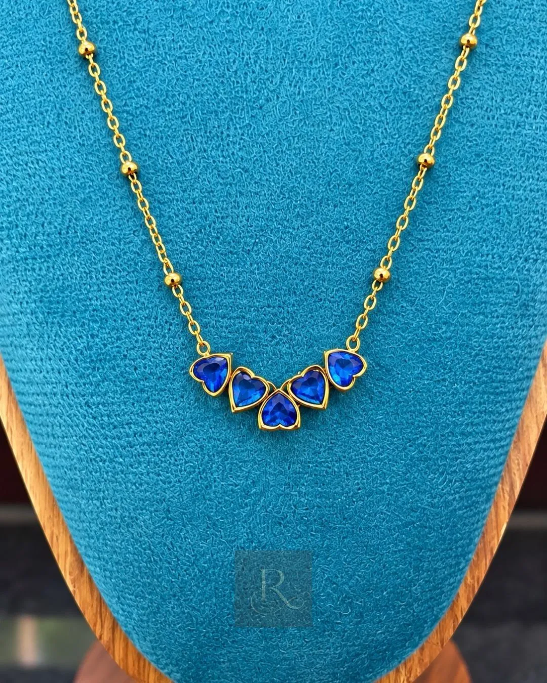 Sapphire Cascade- Anti-Tarnish 316L Stainless Steel Pendant Chain 2