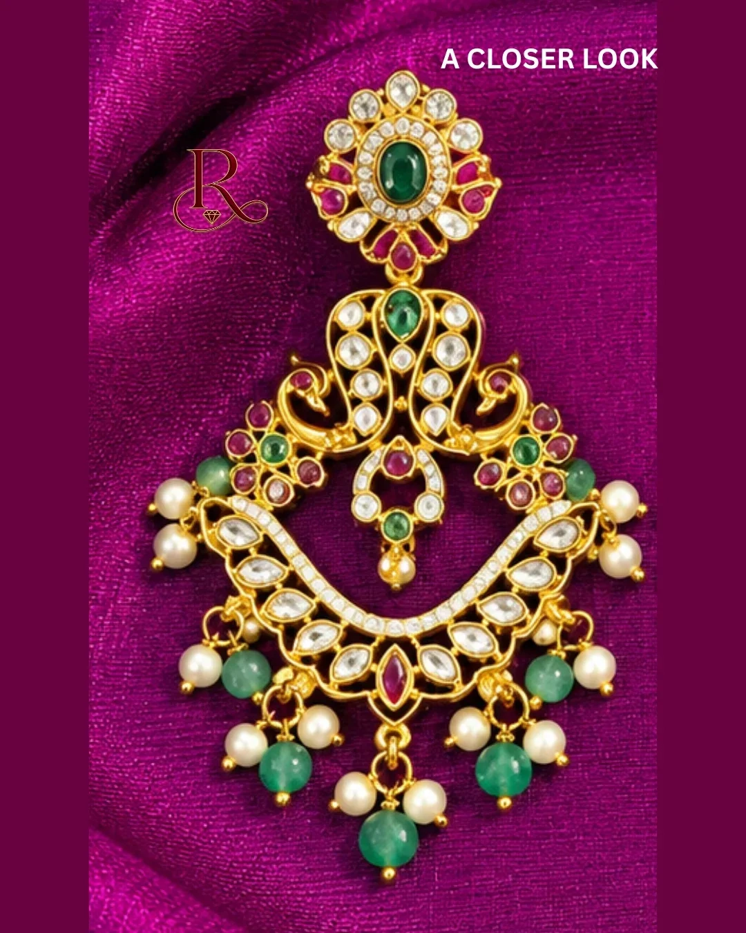 Temple Elegance Pearl Chandelier Earrings 2