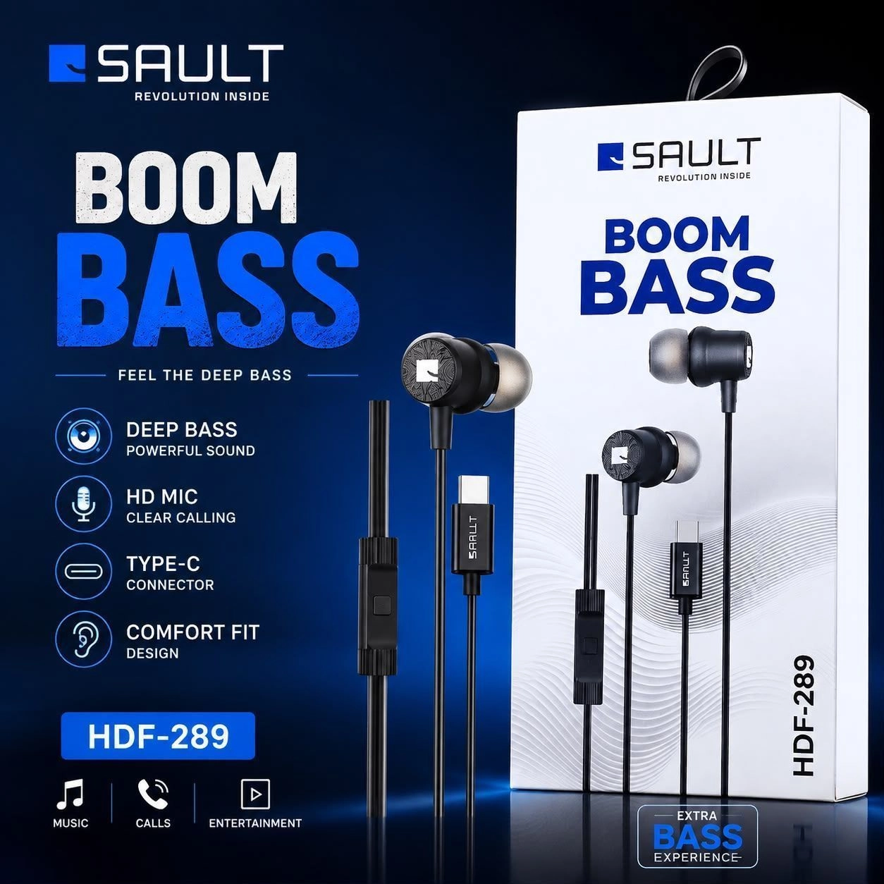 SAULT HDF-289 EARPHONE