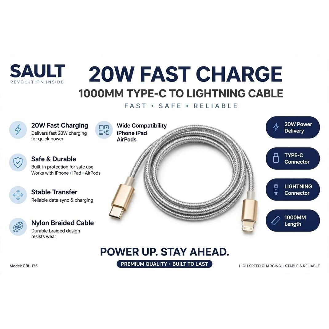 SAULT TAYPE-C TO LIGHTNING CABLE 2