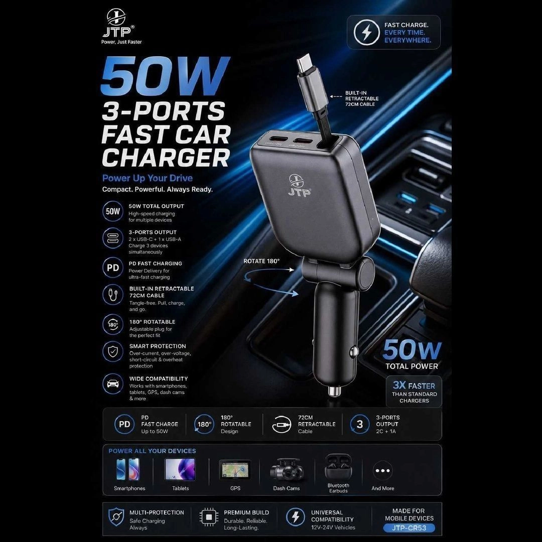 JTP-CR53 PORT FAST CAR CHARGER 2