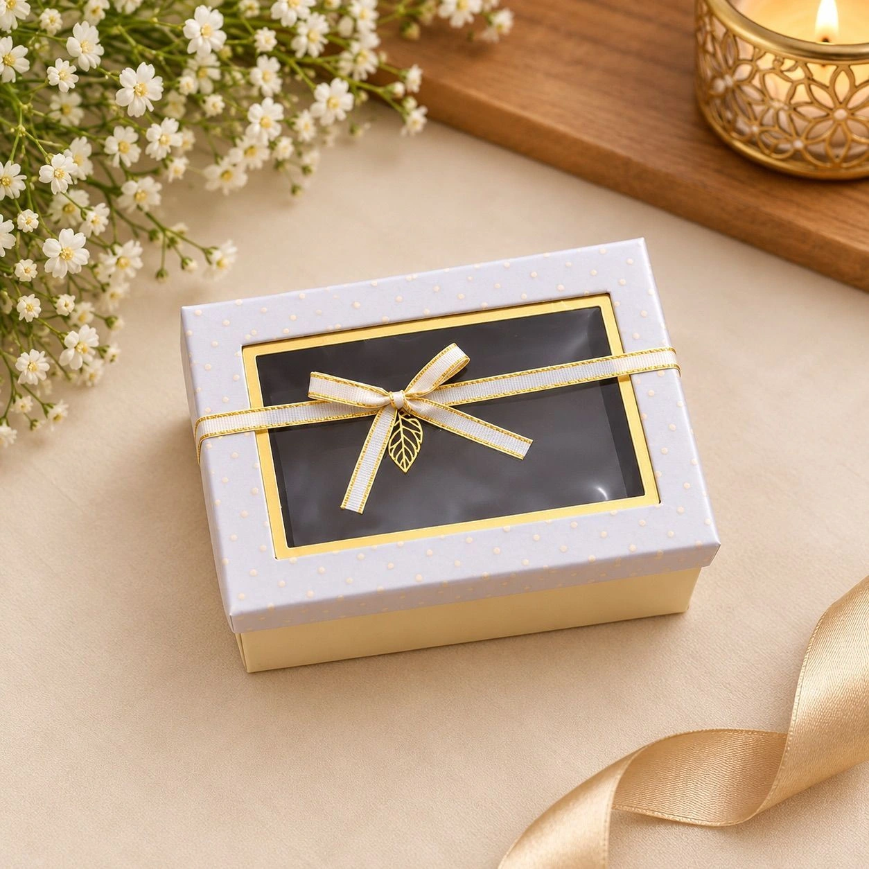 ELEGENT SMALL SIZE GIFT BOX WITH RIBBON