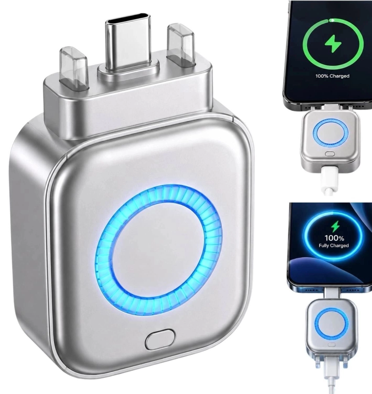 Smart Auto Power Off Charger Protector with AI Full Charge Disconnect Function, Auto Disconnect Fast Charging Adapter, Smartphones Tablets and USB