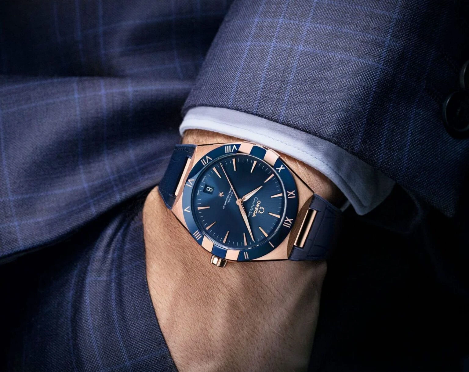 Omega Constellation Chronometer Blue Dial Automatic 3
