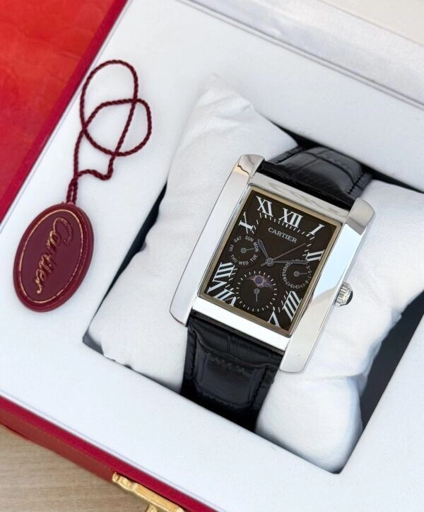 Cartier Diastar Square Slim Black Dial Chronograph 3