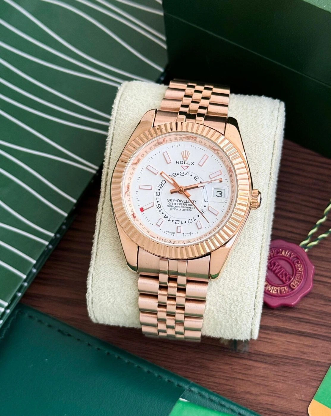 Rolex Sky-Dweller White Dial Rose Gold Automatic 1