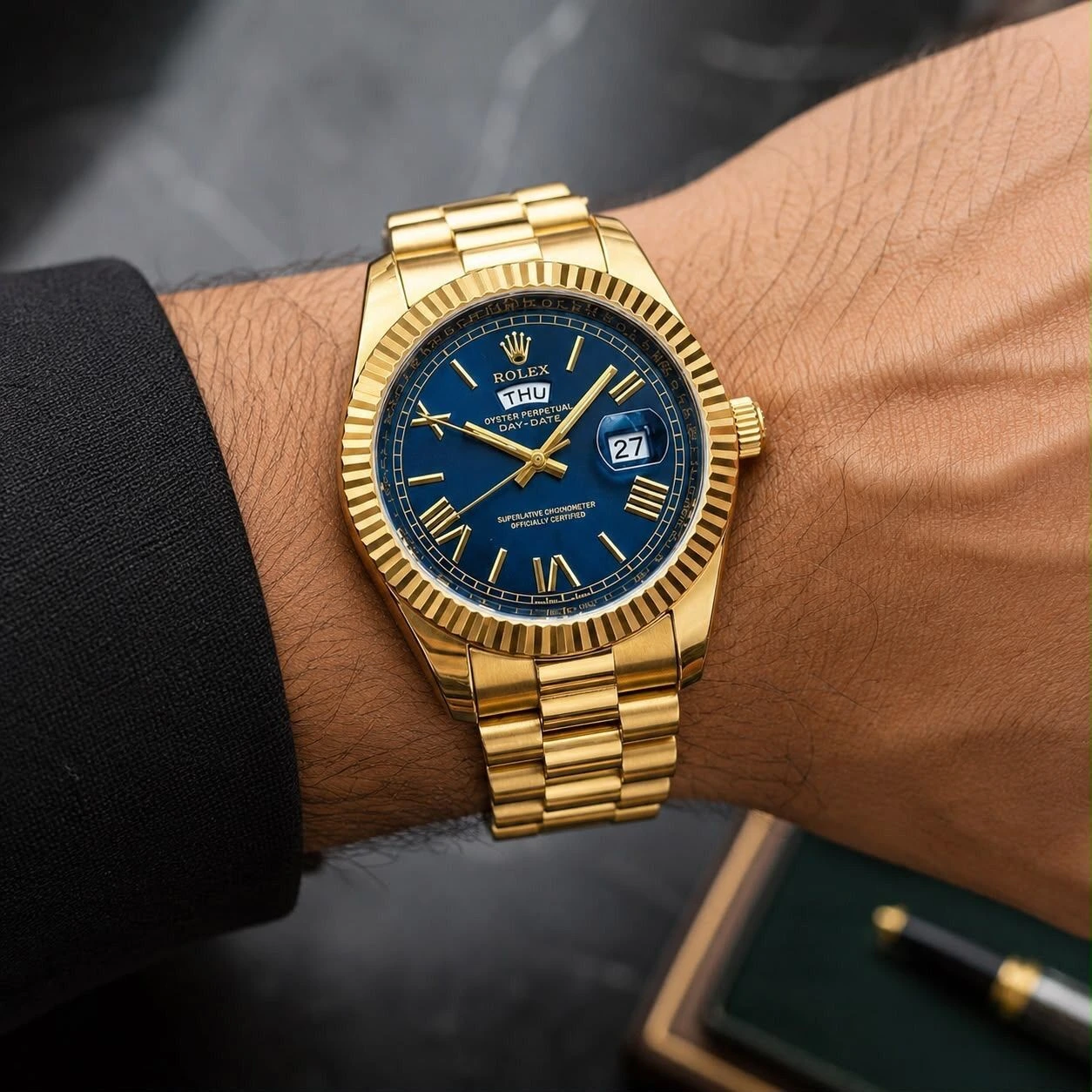 Rolex Oyster Perpetual Day & Date Blue Dial 1