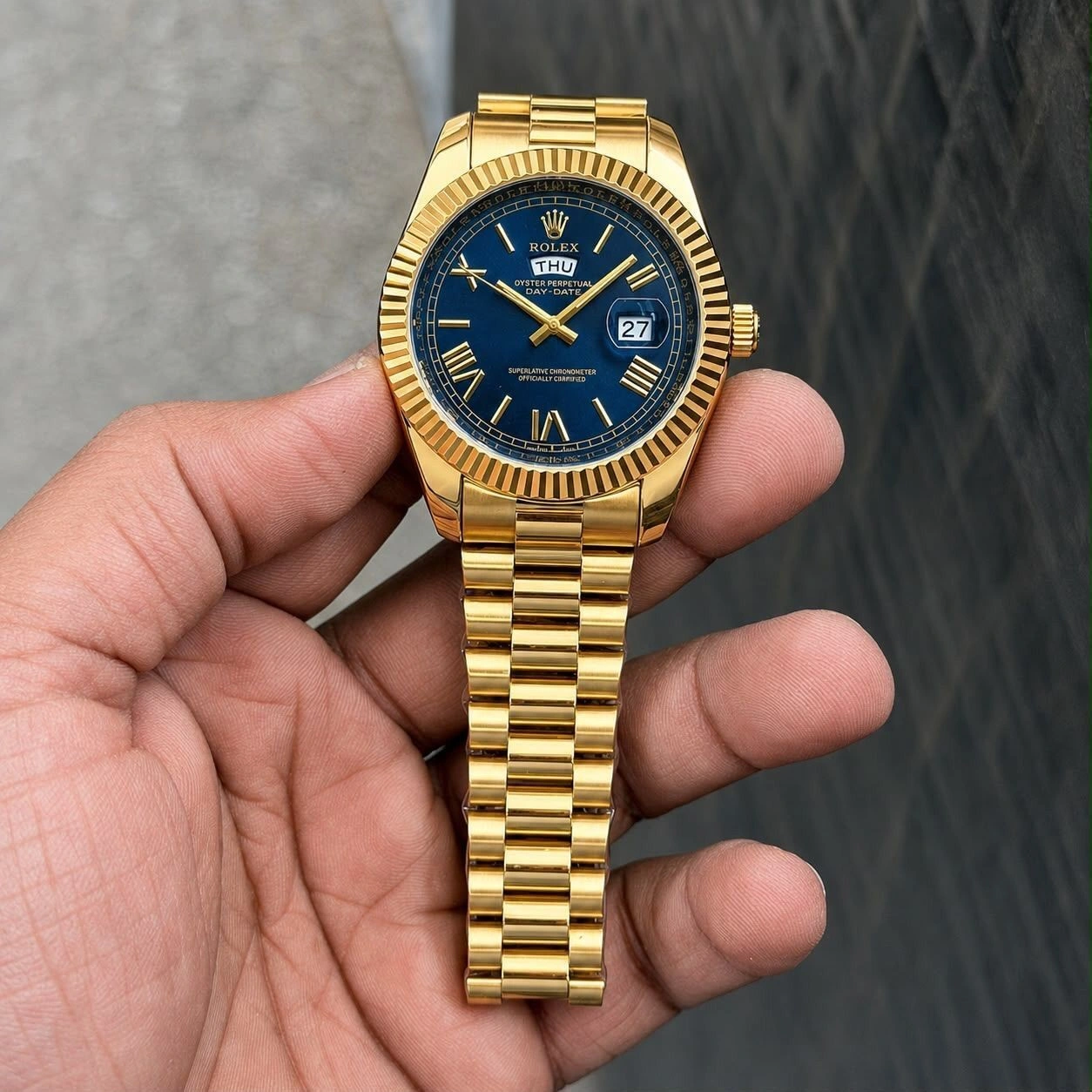 Rolex Oyster Perpetual Day & Date Blue Dial 2