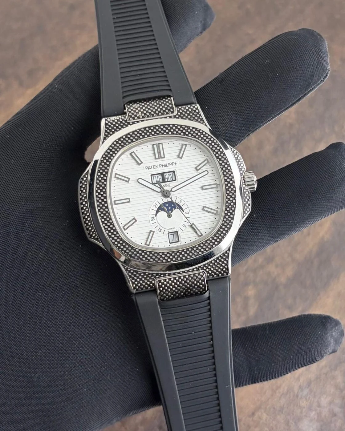 Patek Philippe Nautilus Chronograph White Dial 1