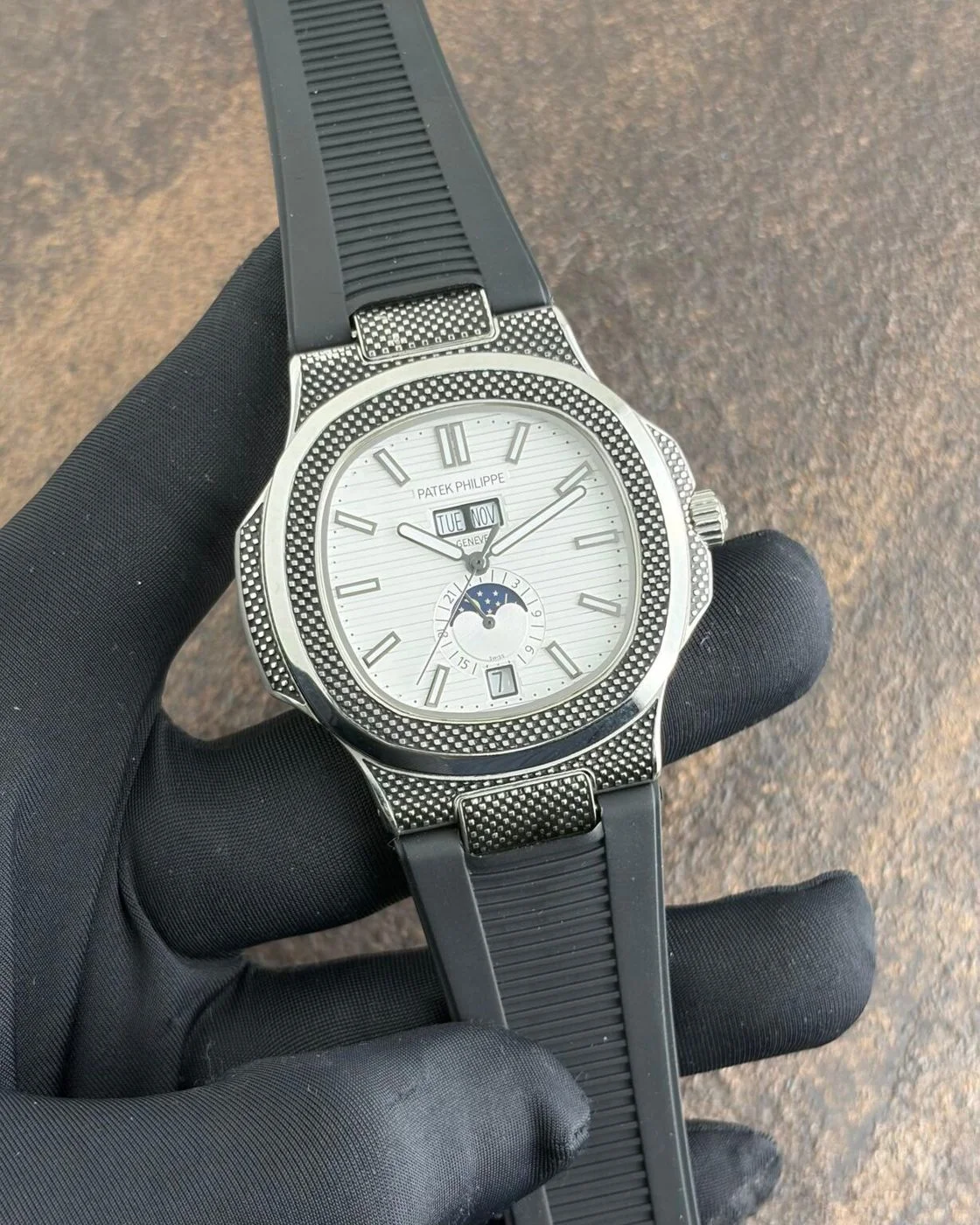 Patek Philippe Nautilus Chronograph White Dial 2