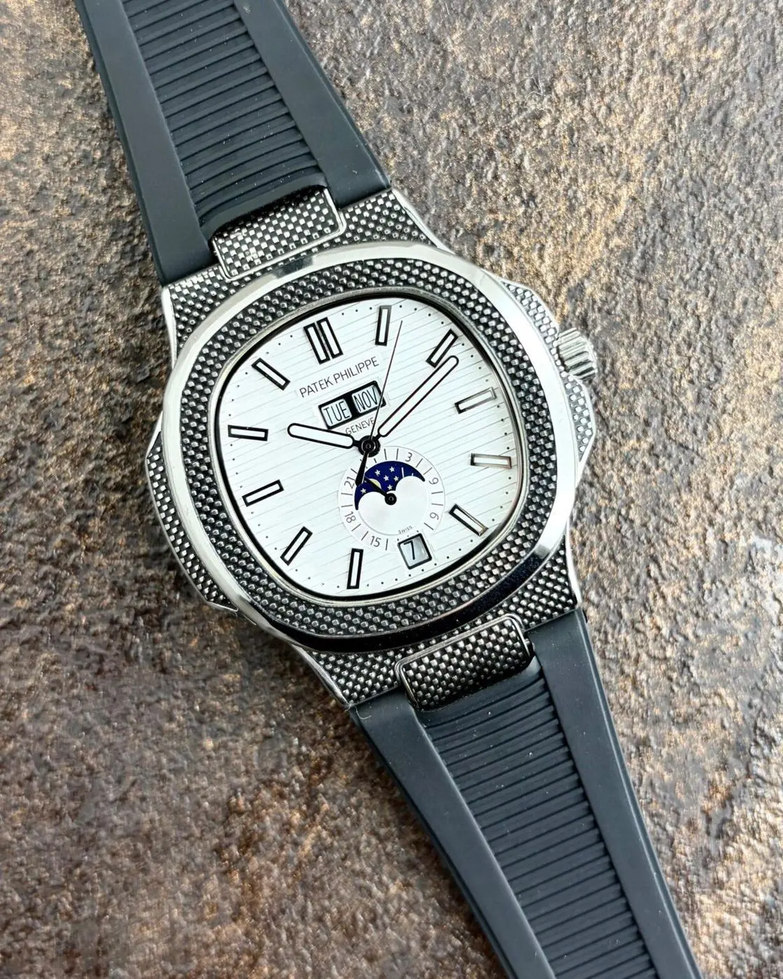 Patek Philippe Nautilus Chronograph White Dial 4