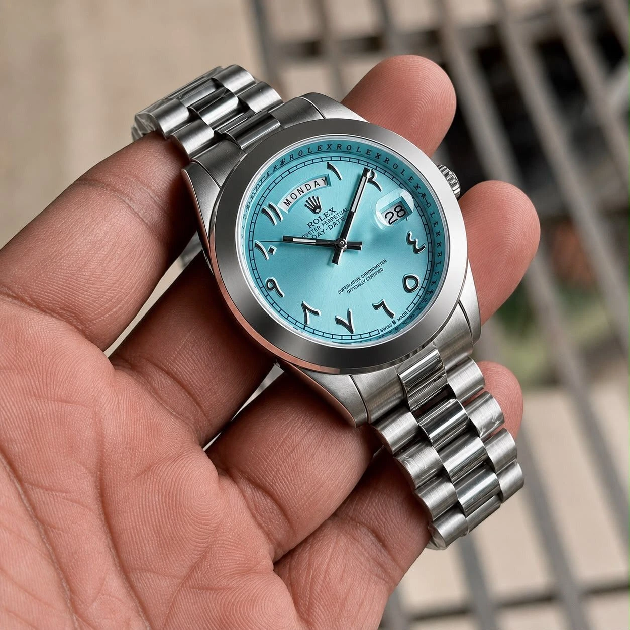 Rolex Arbi Day-Date Blue Dial 4